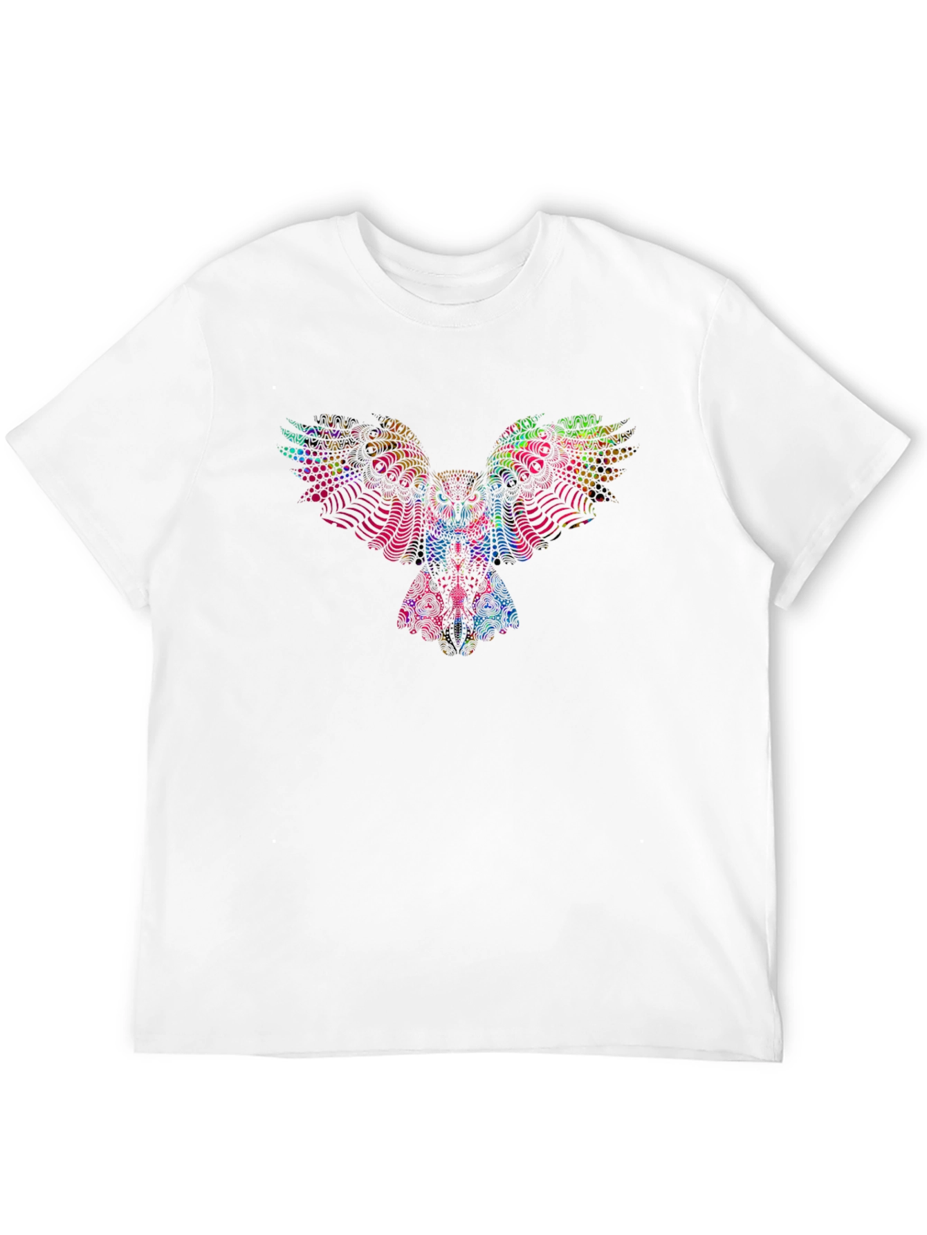Psychedelic Owl Graphic Black T-Shirt