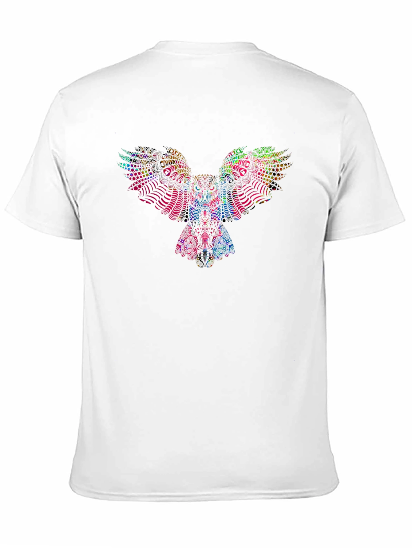 Psychedelic Owl Graphic Black T-Shirt