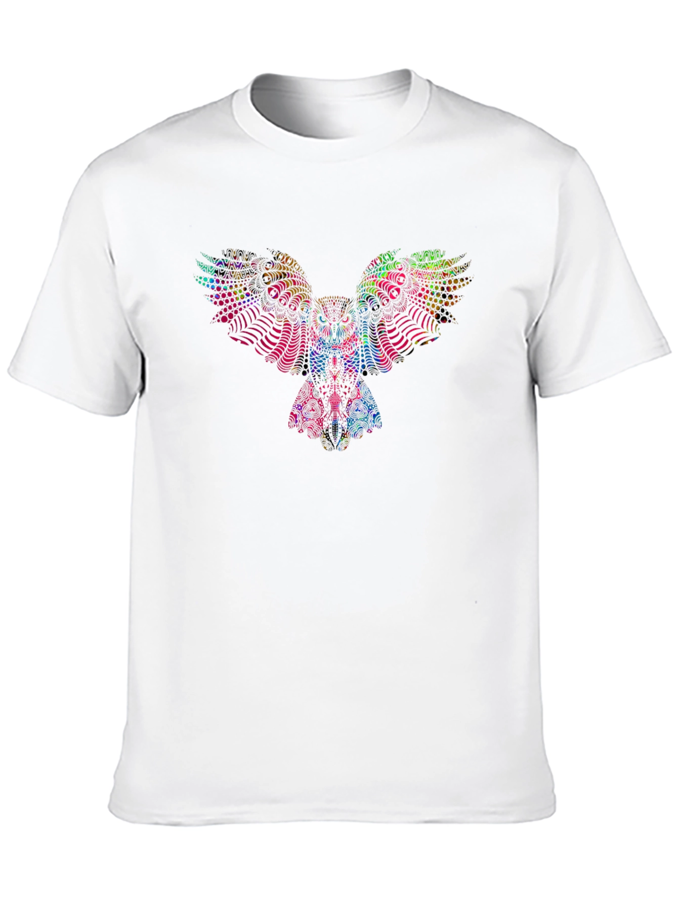 Psychedelic Owl Graphic Black T-Shirt