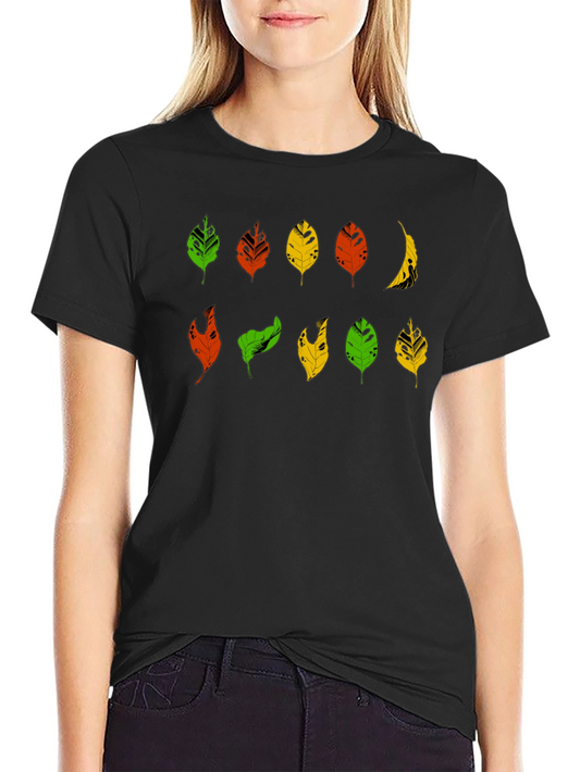 Leaf Pattern T-Shirt - Nature Inspired Graphic Tee