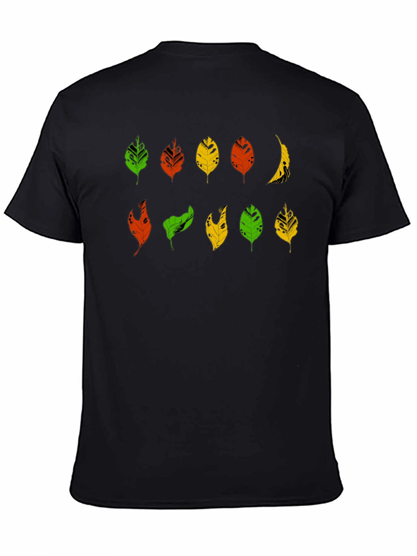 Leaf Pattern T-Shirt - Nature Inspired Graphic Tee