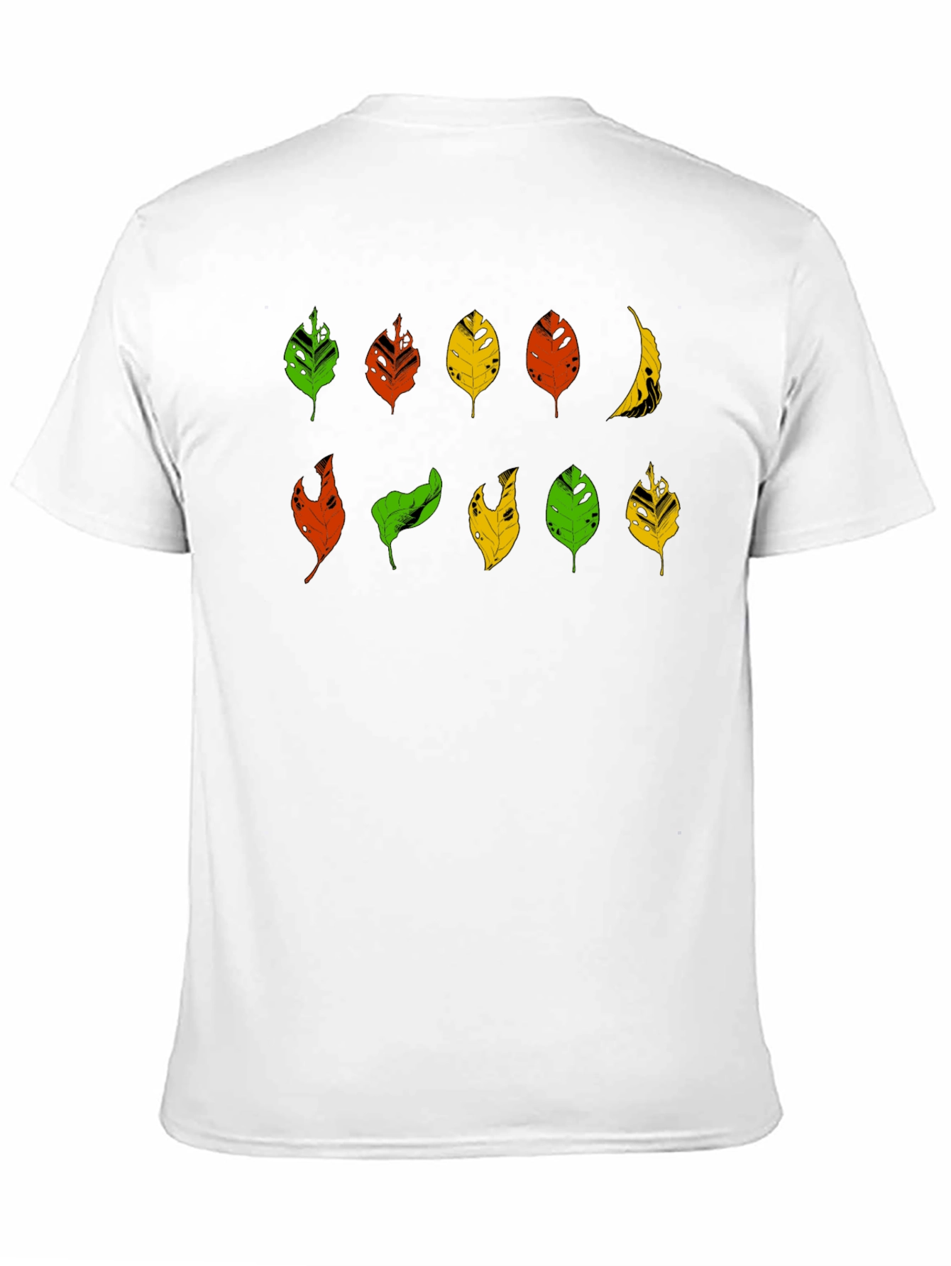 Leaf Pattern T-Shirt - Nature Inspired Graphic Tee