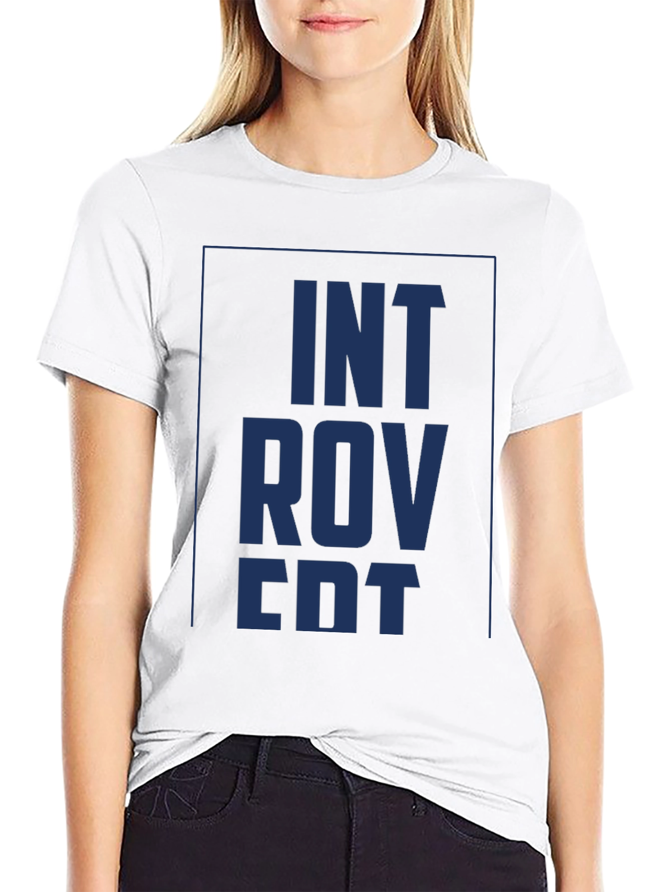 Introvert Graphic Tee - Soft Black Cotton Shirt