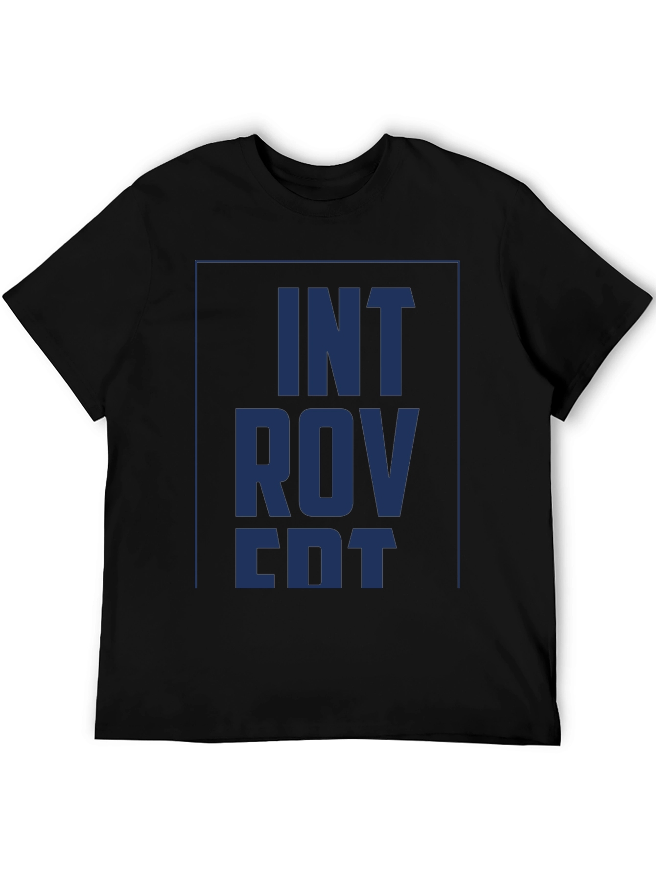 Introvert Graphic Tee - Soft Black Cotton Shirt