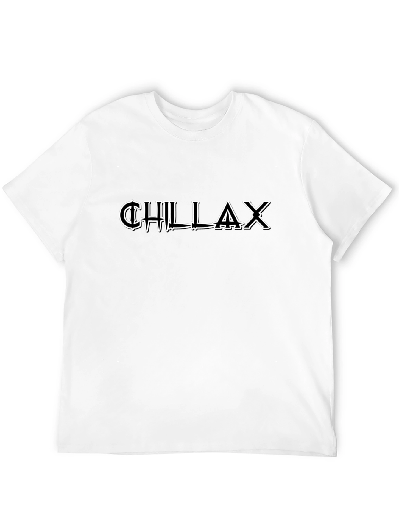 Chillax Graphic Print Black T-Shirt