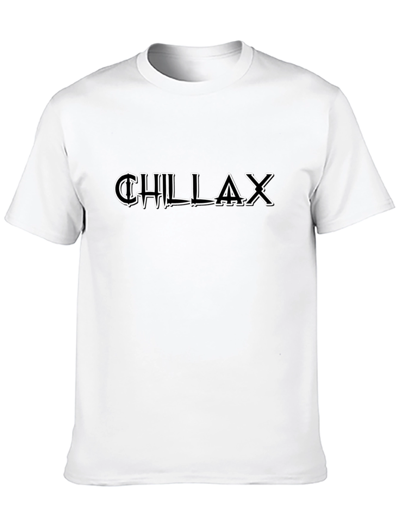 Chillax Graphic Print Black T-Shirt