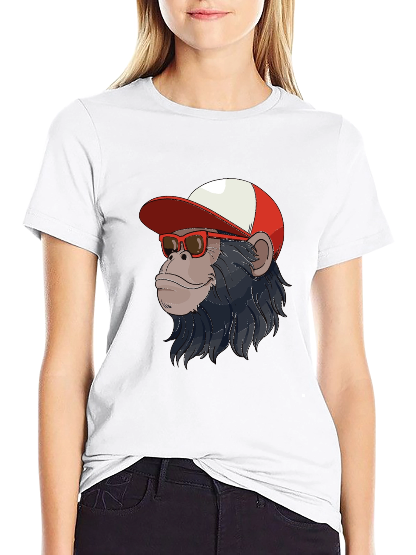 Monkey Face Graphic Tee - Stylish Casual Wear