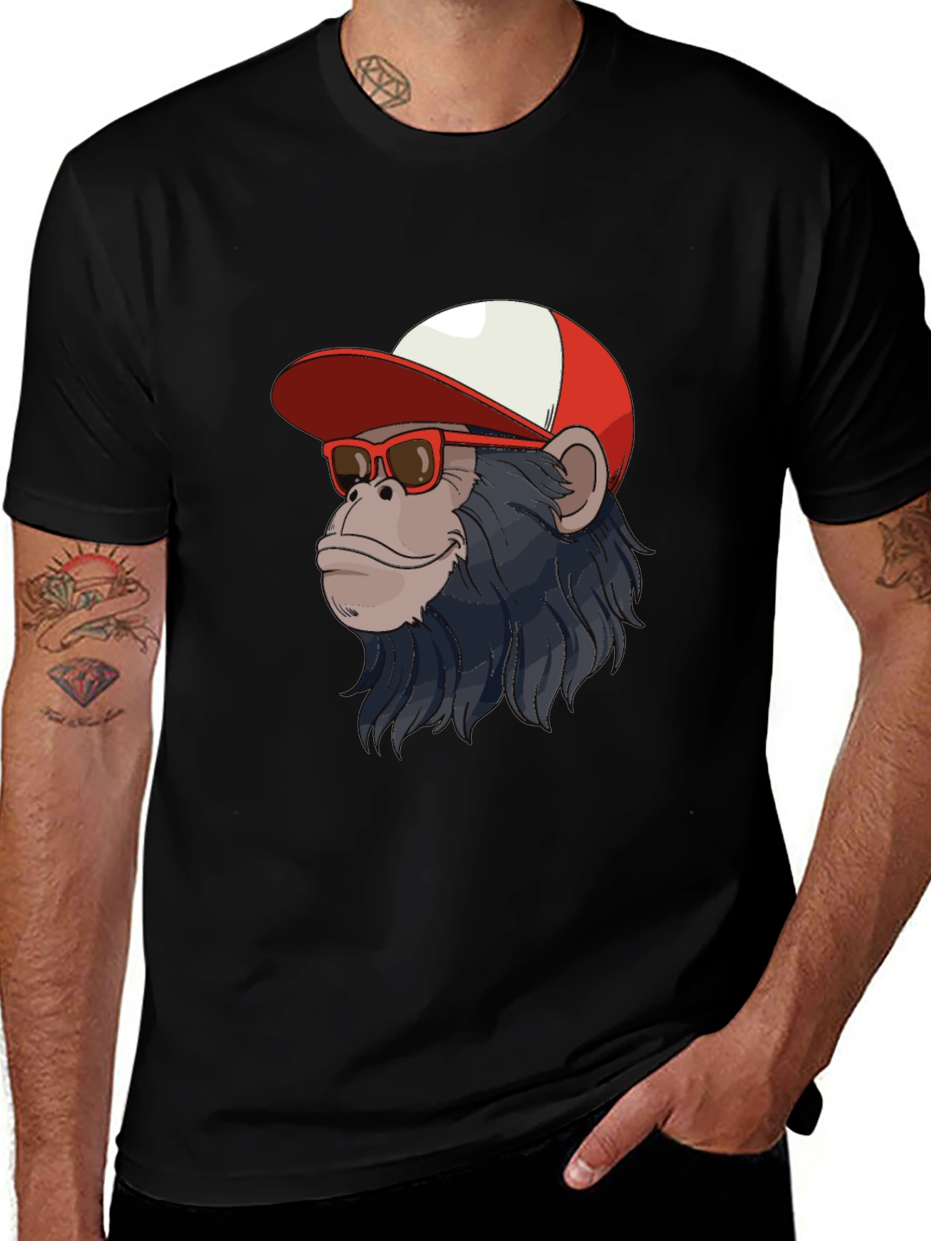 Monkey Face Graphic Tee - Stylish Casual Wear