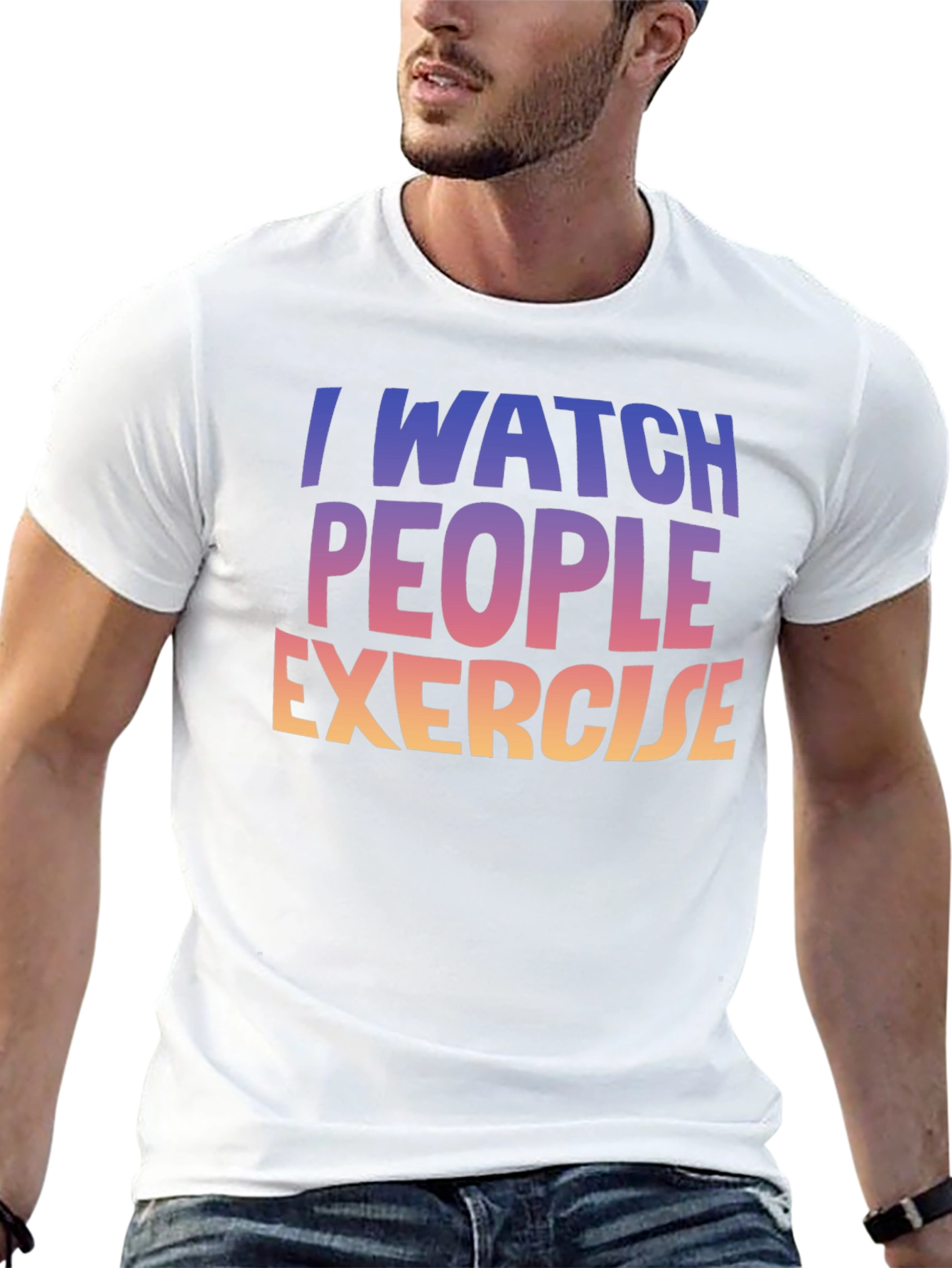 I Watch People Exercise Graphic Tee
