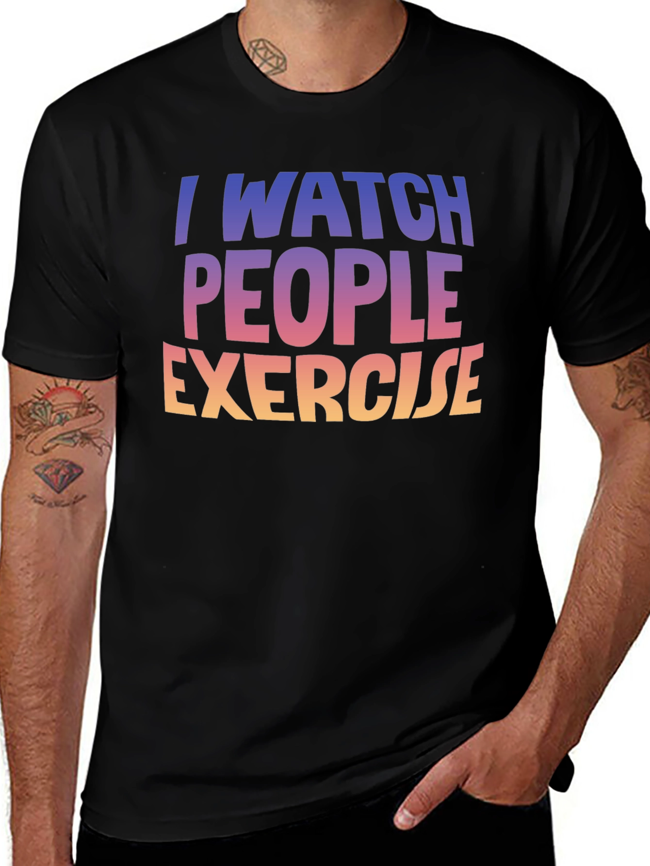 I Watch People Exercise Graphic Tee