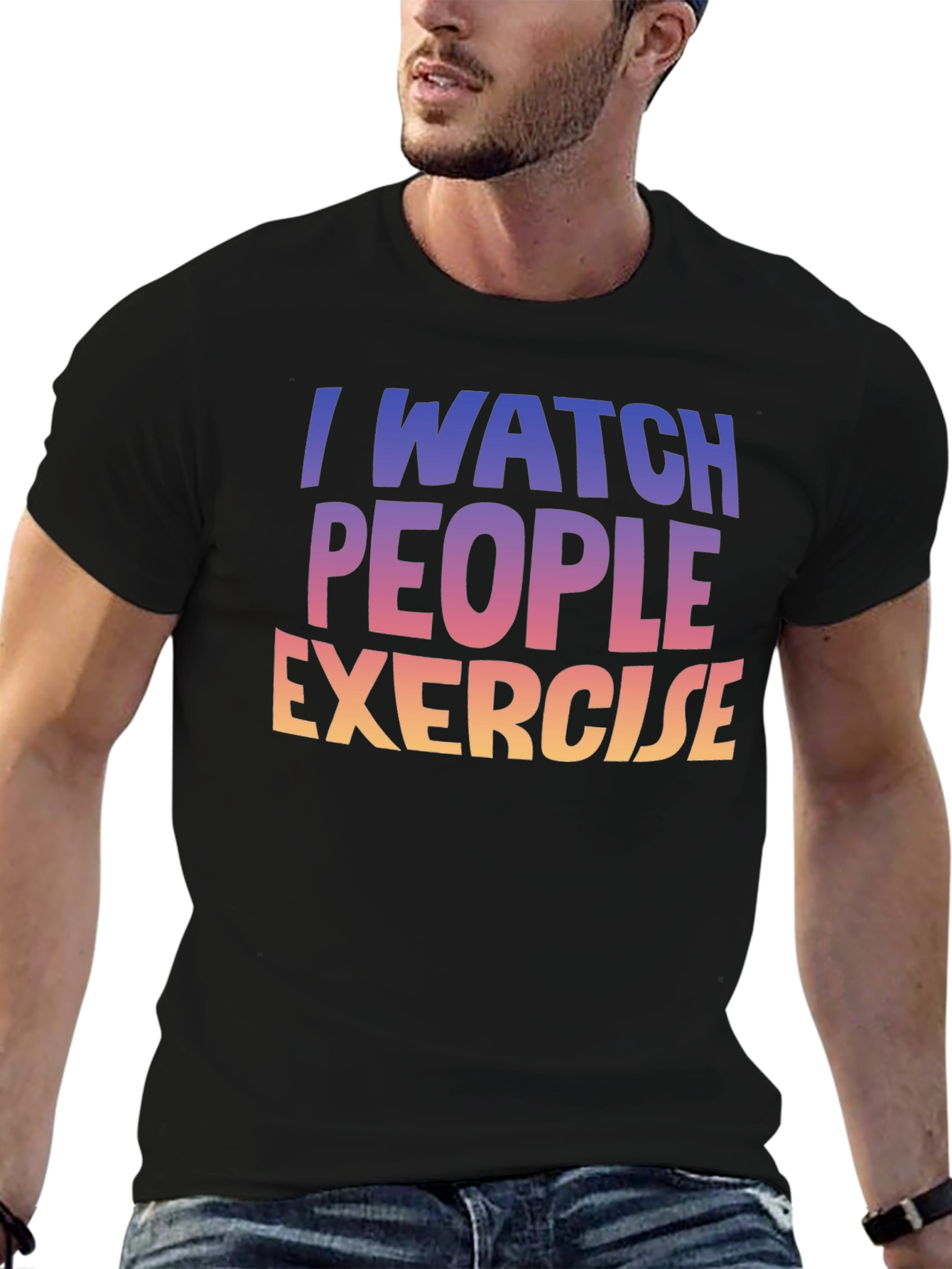 I Watch People Exercise Graphic Tee