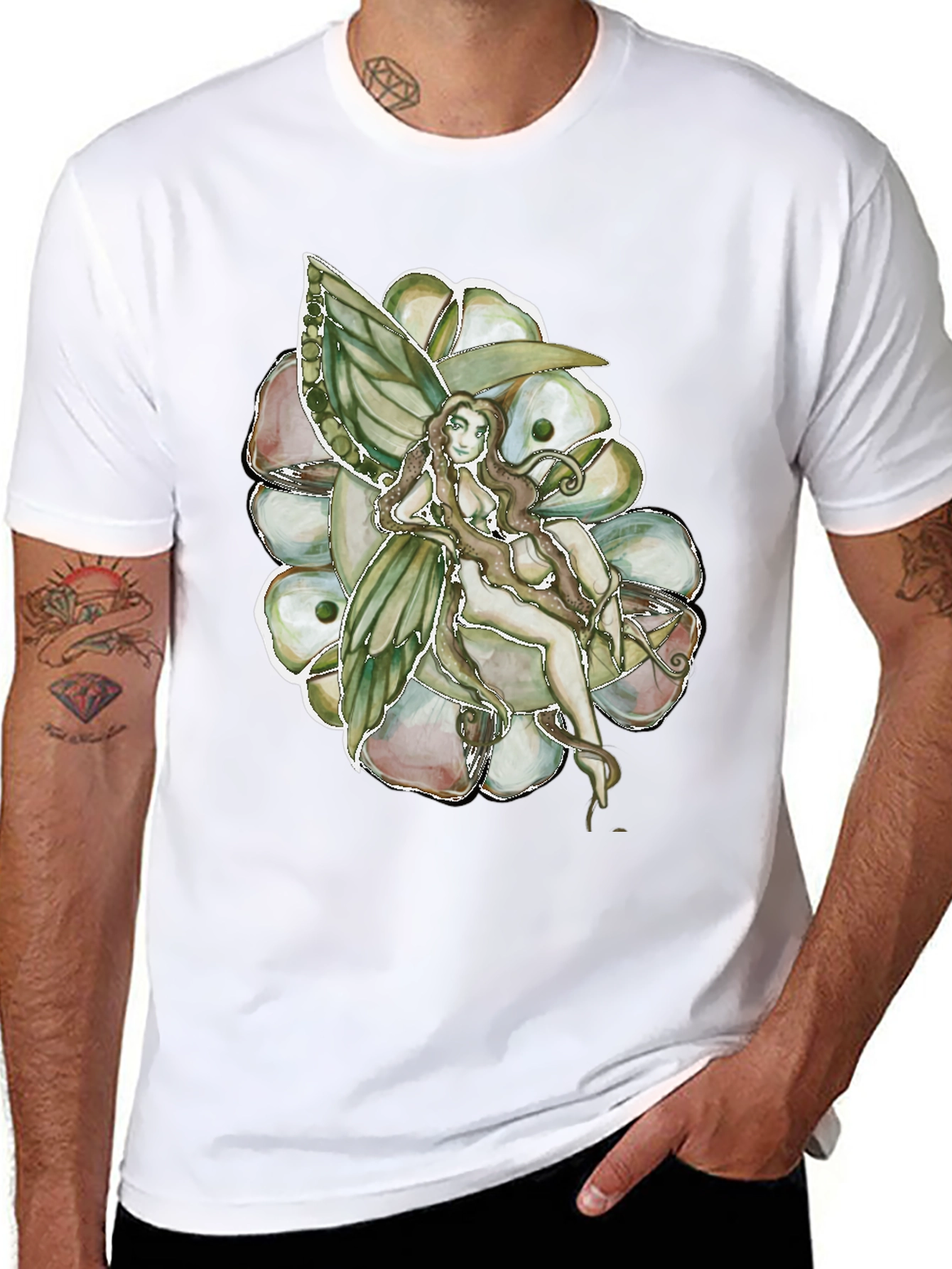 Fairy Flower Graphic Tee - Stylish Comfort