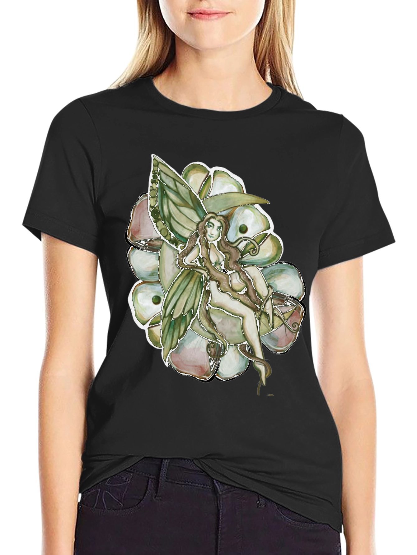 Fairy Flower Graphic Tee - Stylish Comfort
