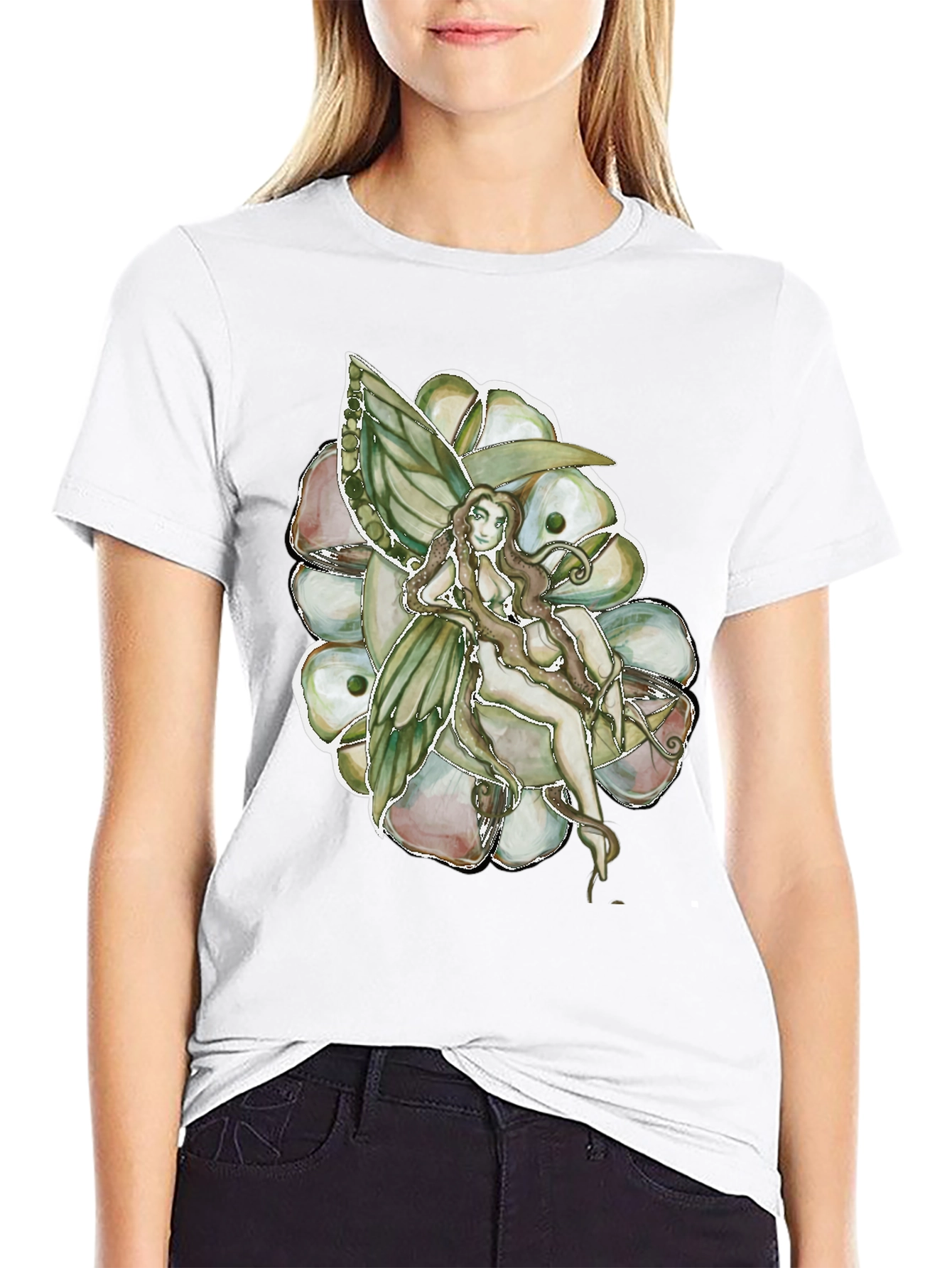 Fairy Flower Graphic Tee - Stylish Comfort