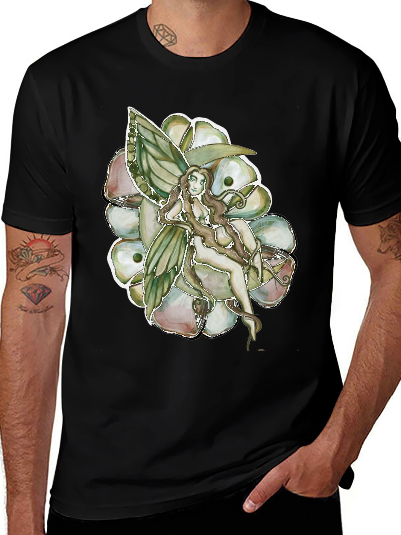 Fairy Flower Graphic Tee - Stylish Comfort