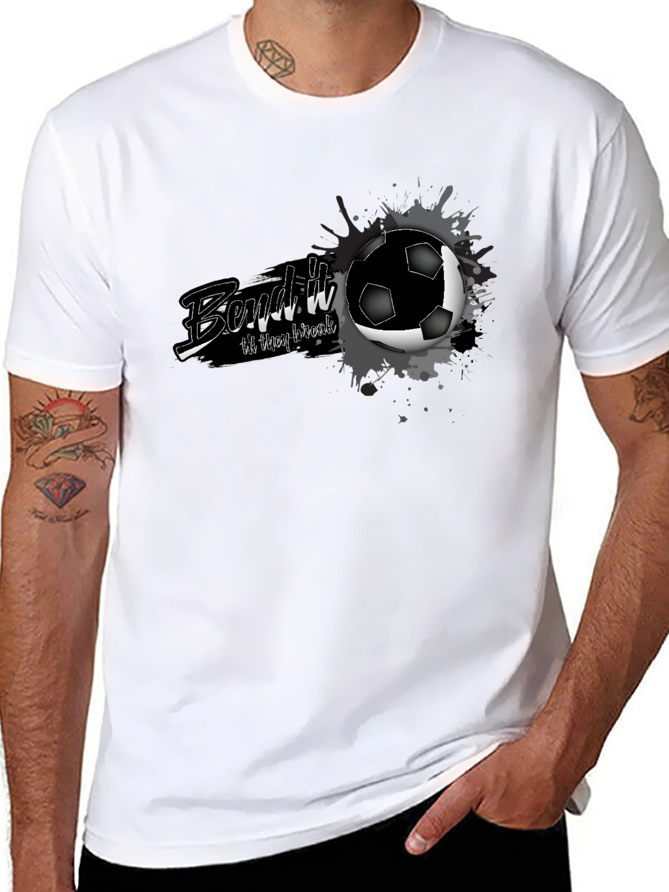 Bend it Like T-Shirt - Soccer Ball Graphic Tee