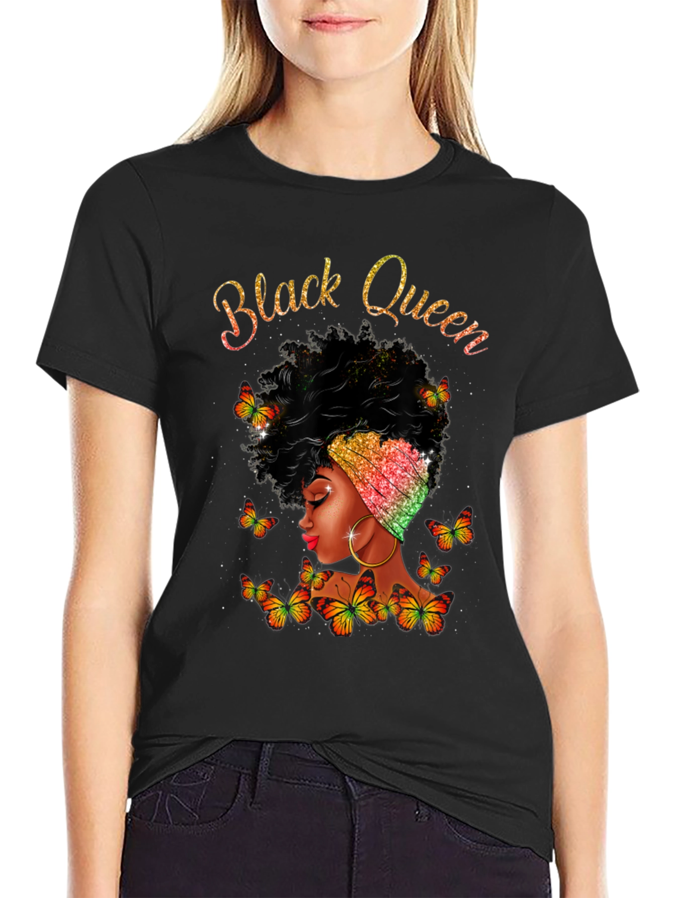 Black Queen Butterfly T-Shirt