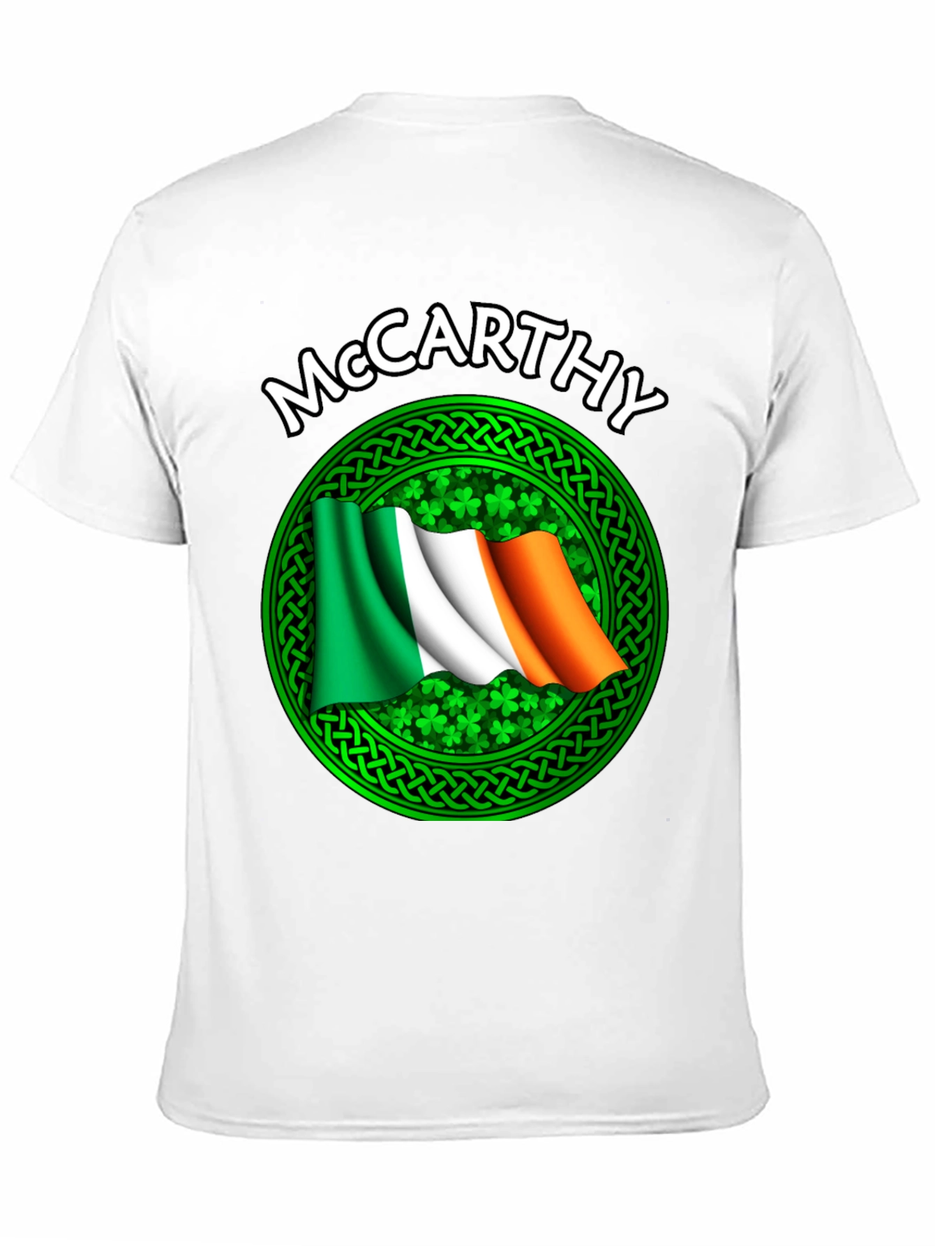 McCarthy Irish Flag Shamrock T-Shirt