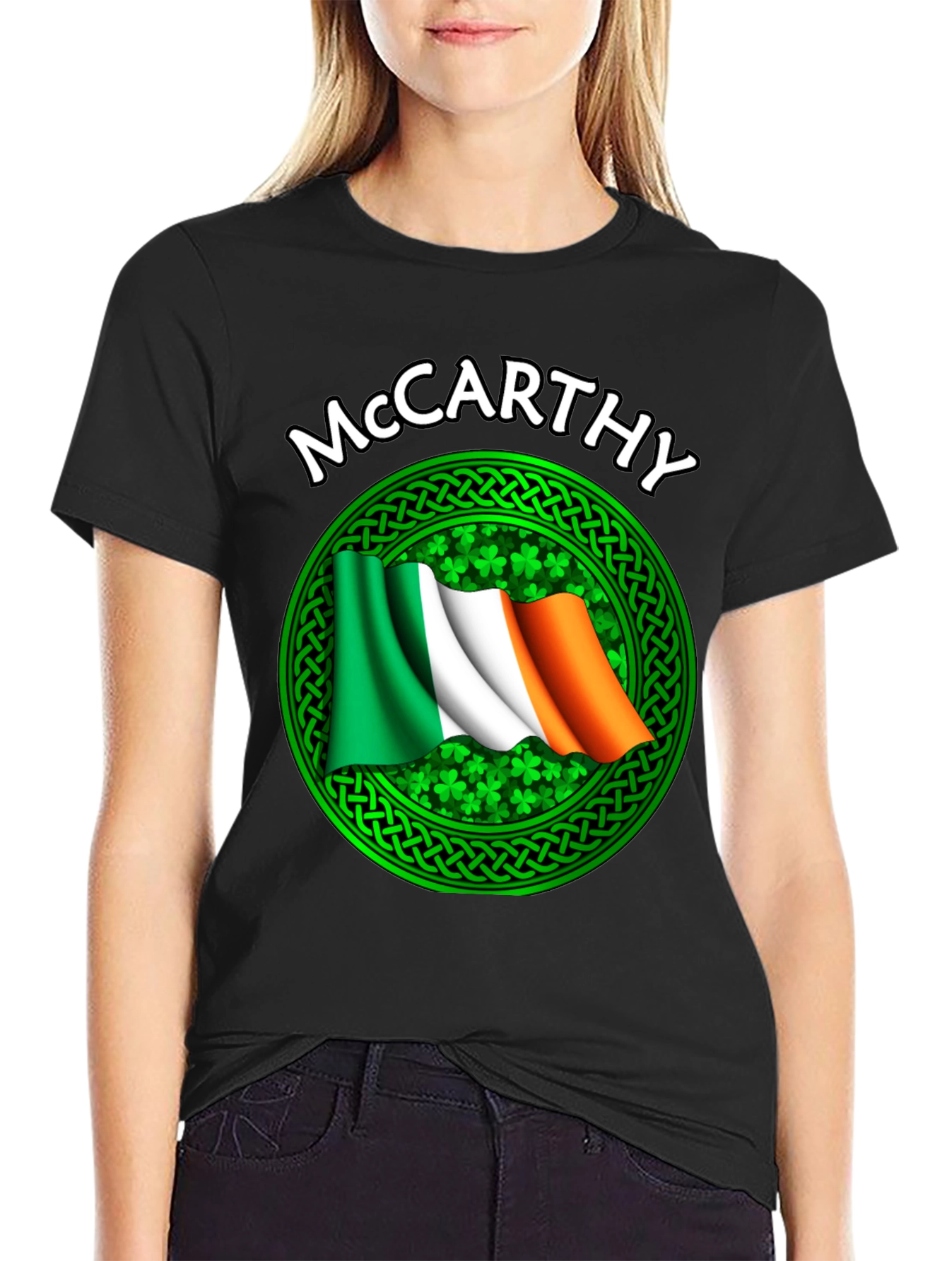 McCarthy Irish Flag Shamrock T-Shirt