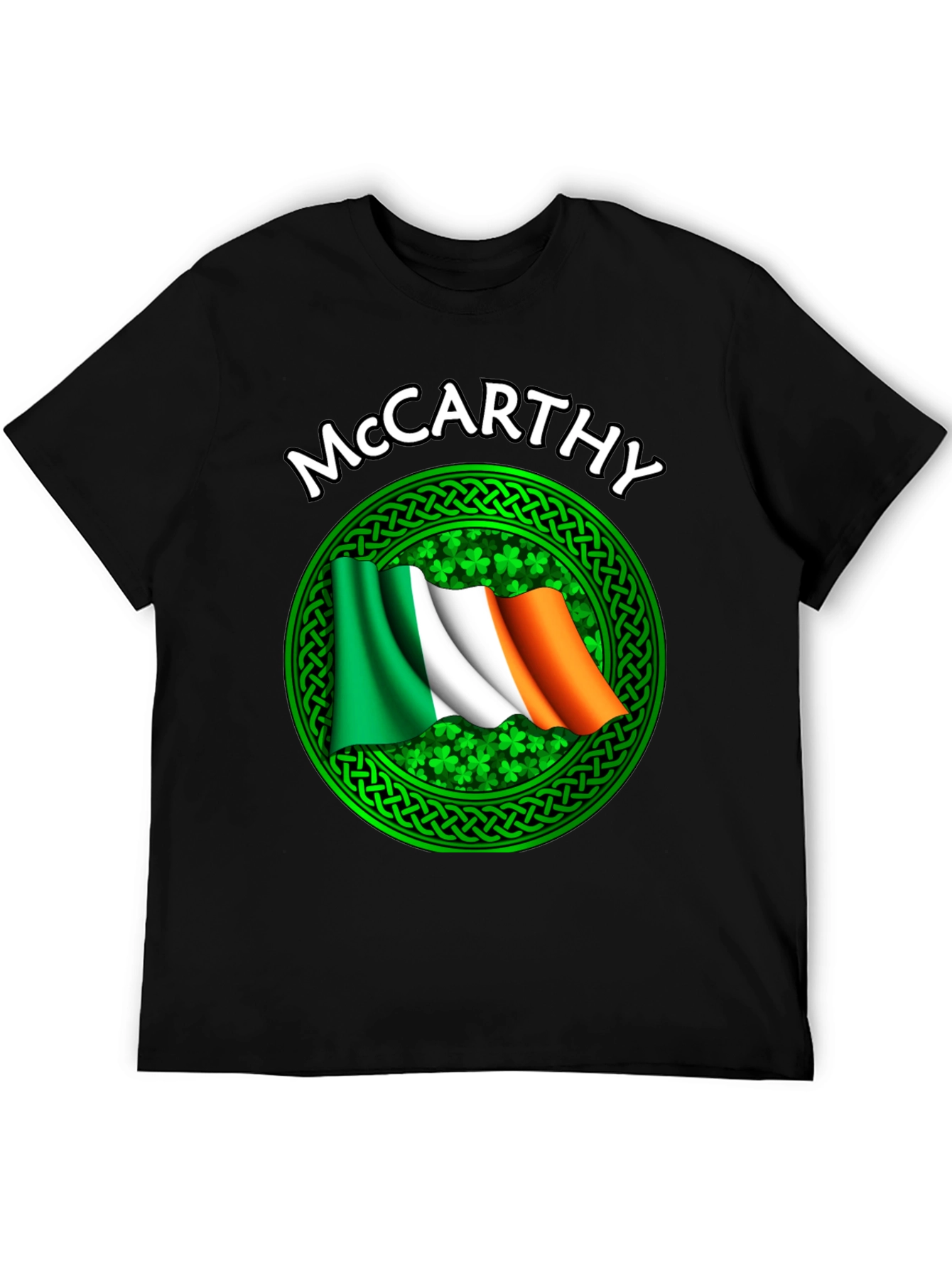 McCarthy Irish Flag Shamrock T-Shirt
