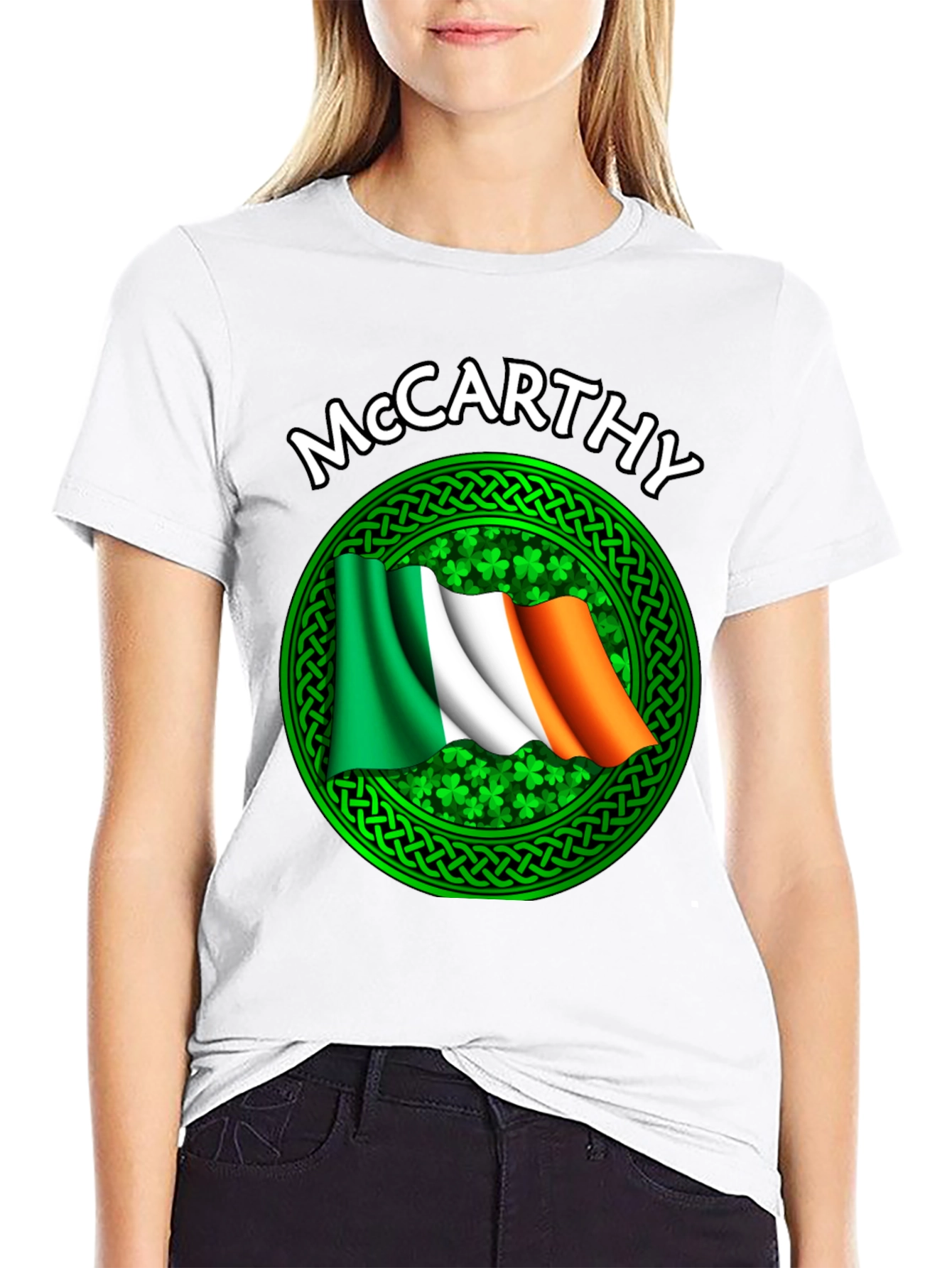 McCarthy Irish Flag Shamrock T-Shirt
