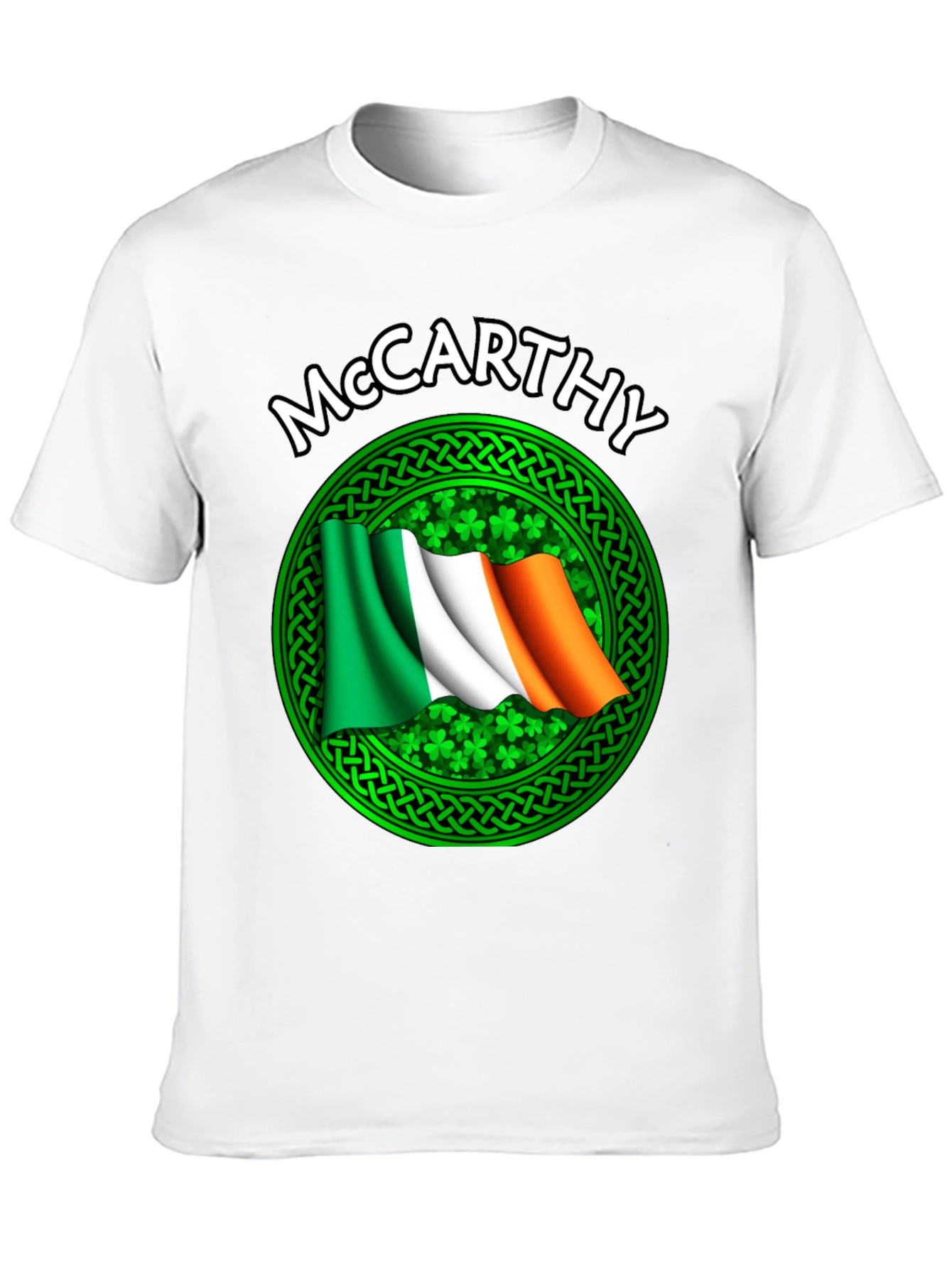 McCarthy Irish Flag Shamrock T-Shirt