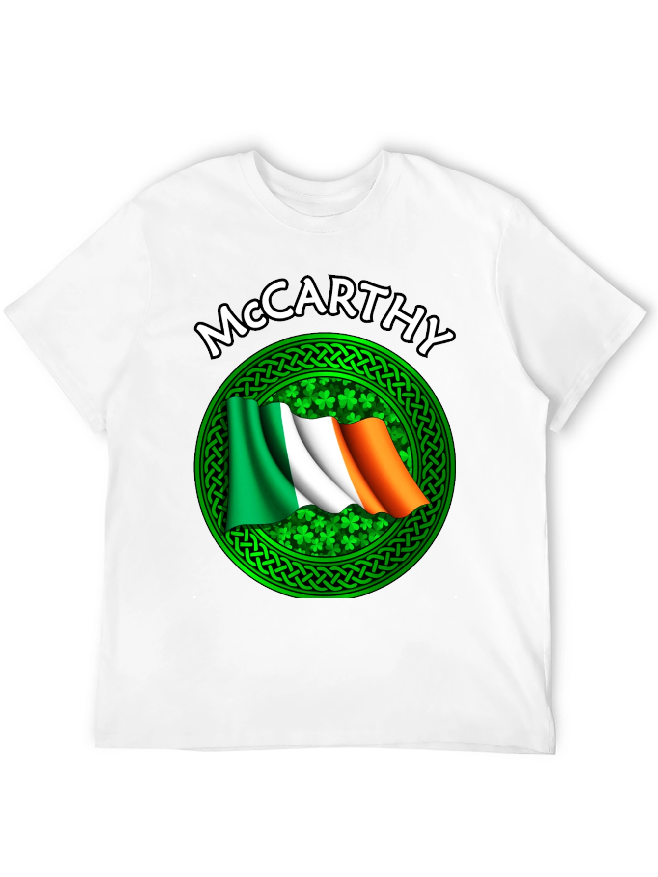 McCarthy Irish Flag Shamrock T-Shirt