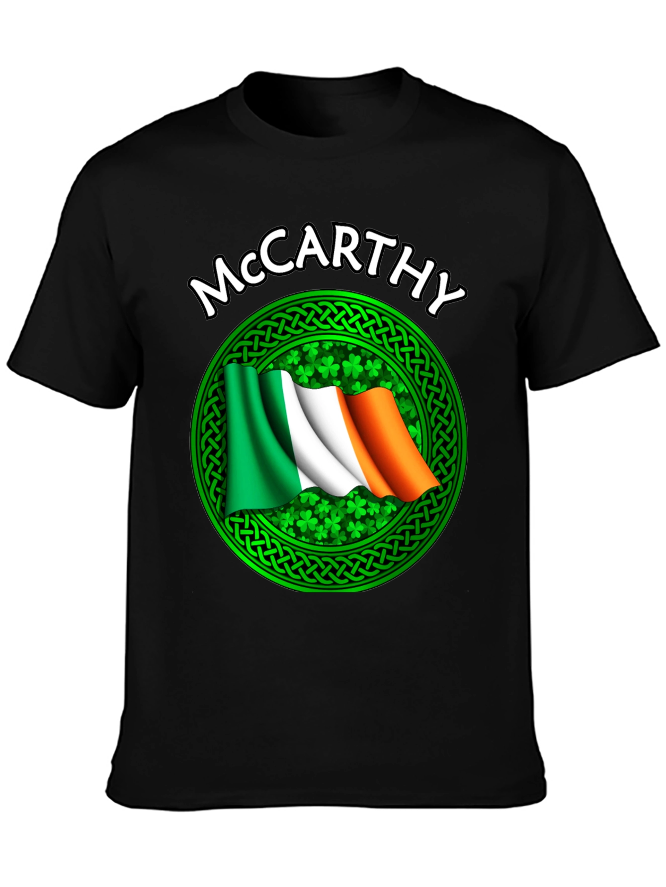 McCarthy Irish Flag Shamrock T-Shirt
