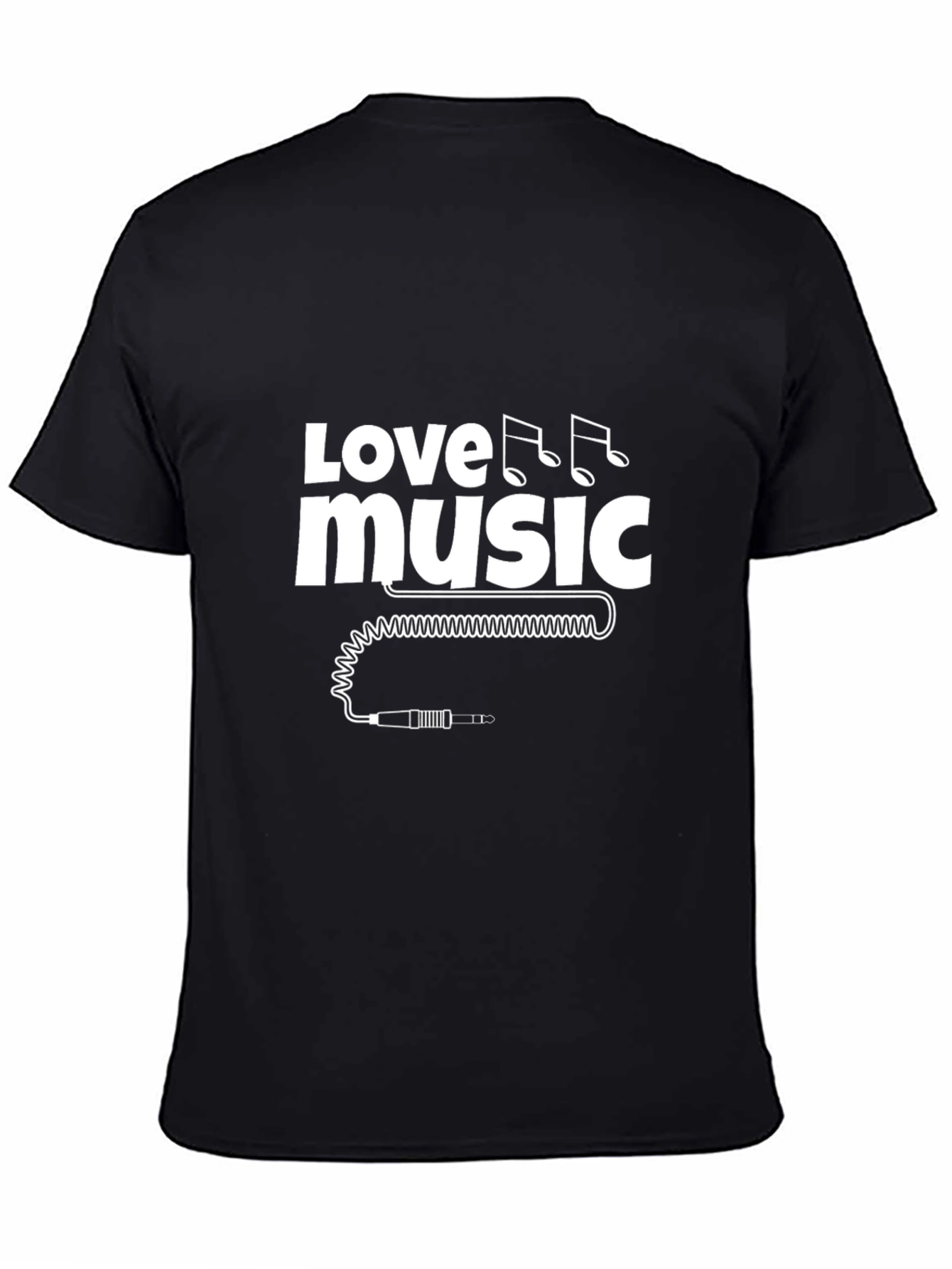 Love Music Black Graphic Tee