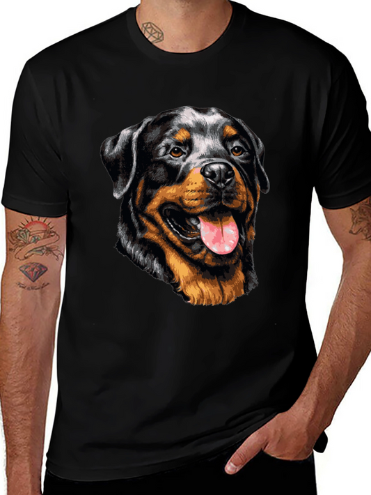 Rottweiler Graphic Tee - Dog Lover Black T-Shirt