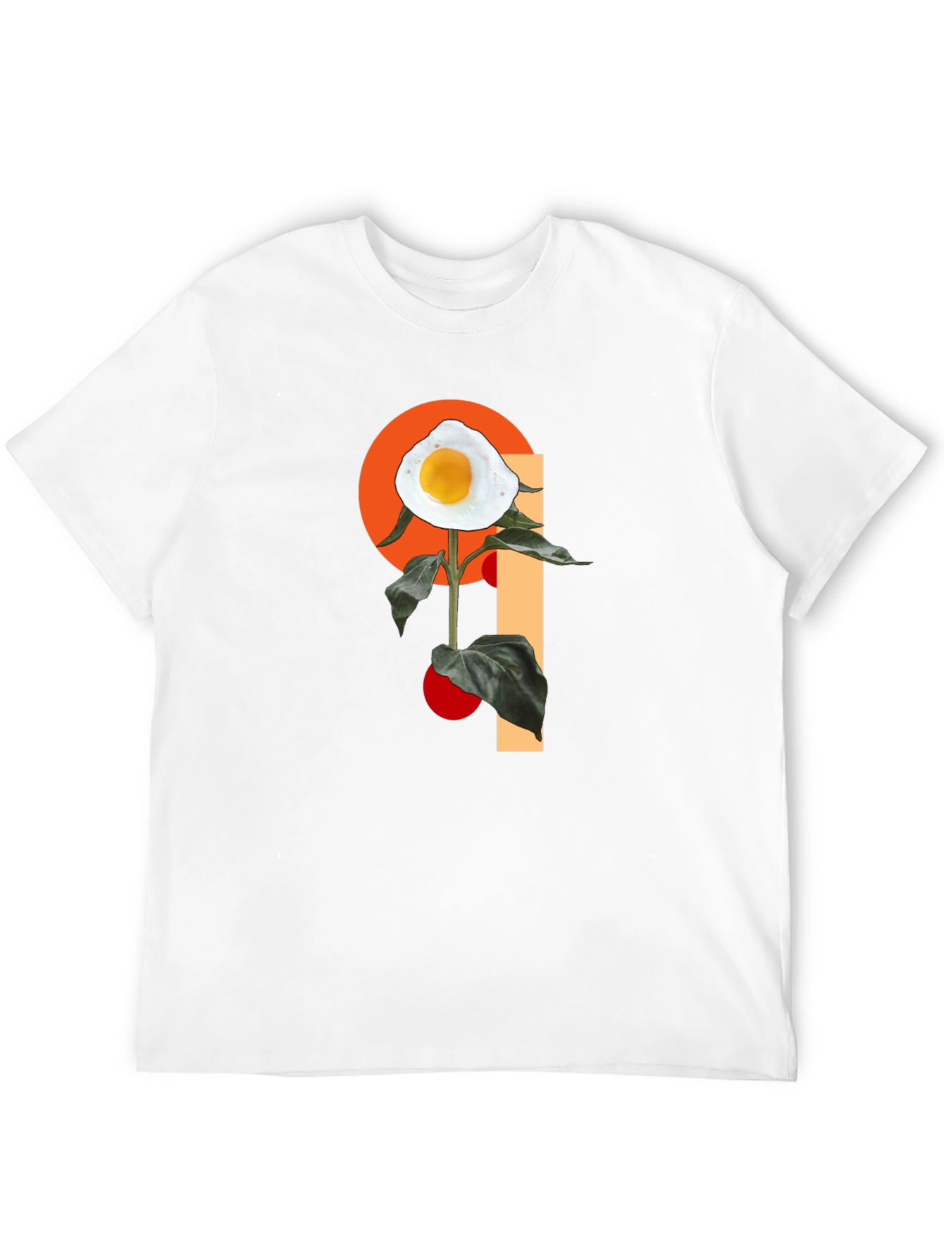Egg Flower Graphic T-Shirt - Black