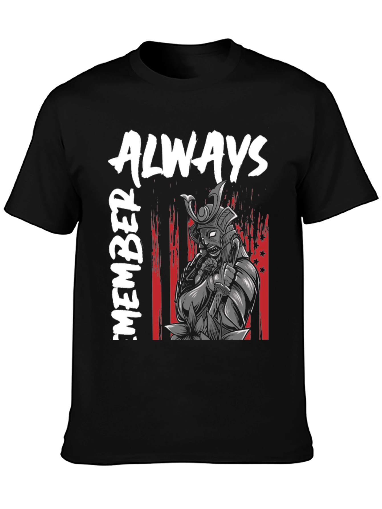 Always Remember Samurai Graphic Tee - Black