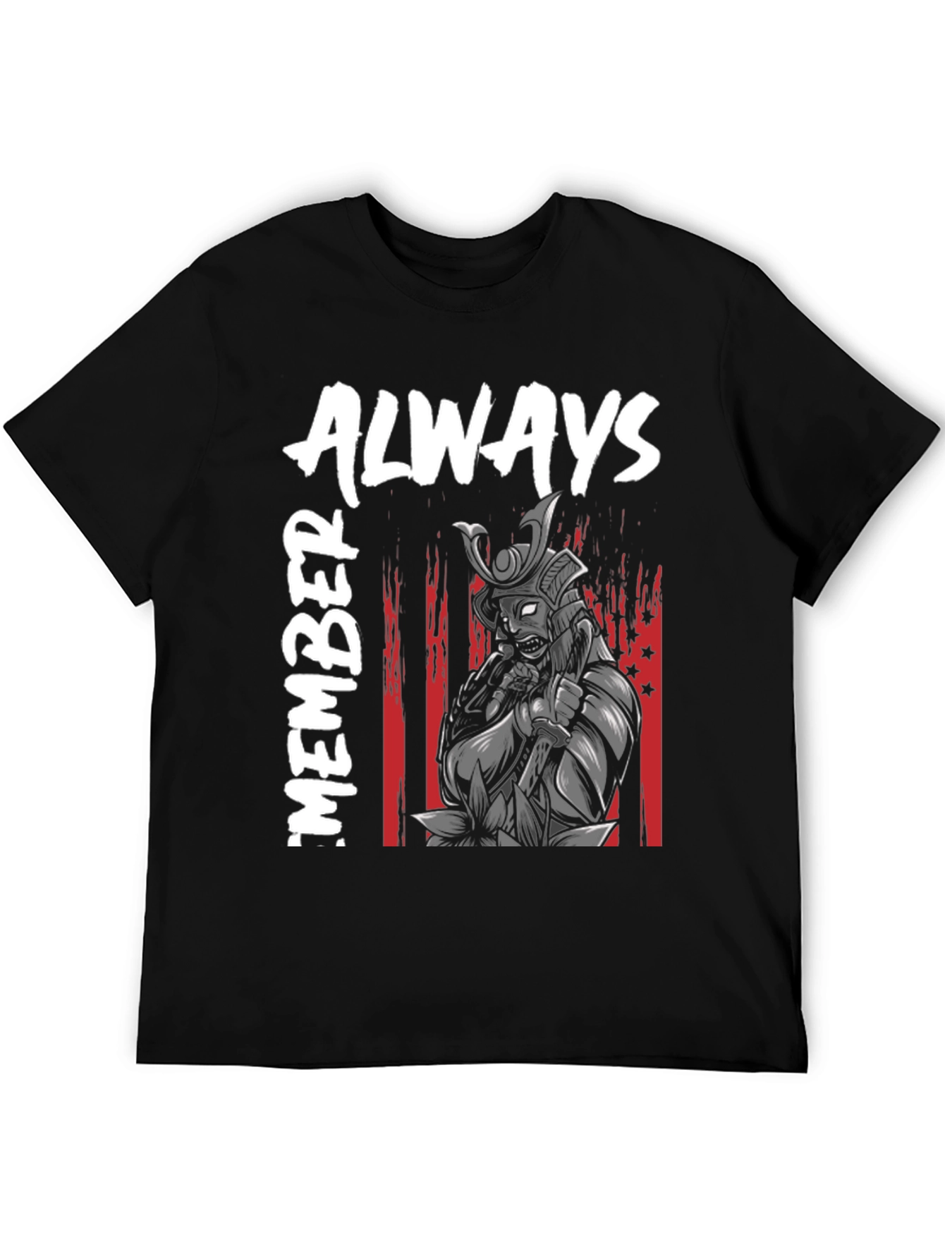 Always Remember Samurai Graphic Tee - Black