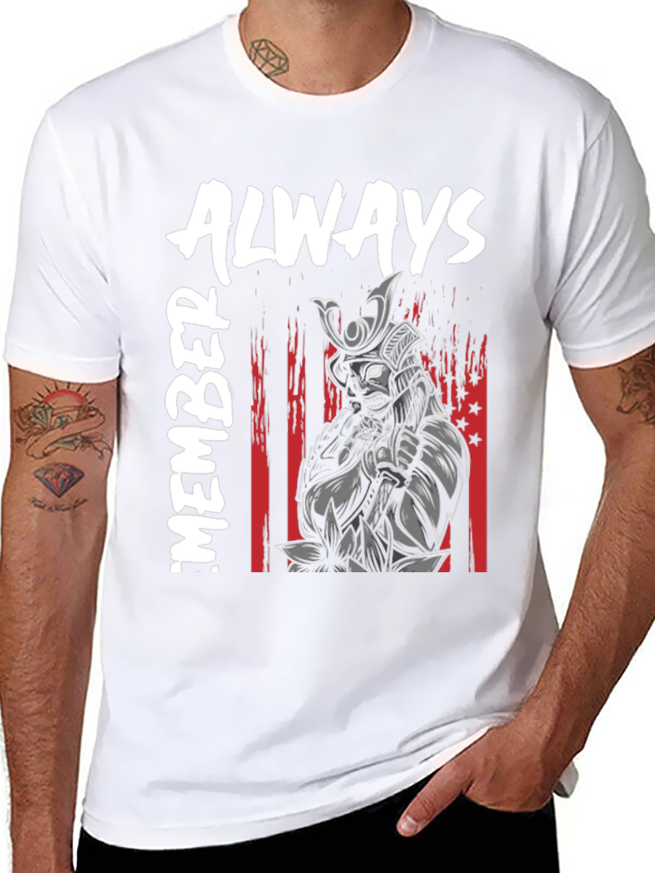 Always Remember Samurai Graphic Tee - Black