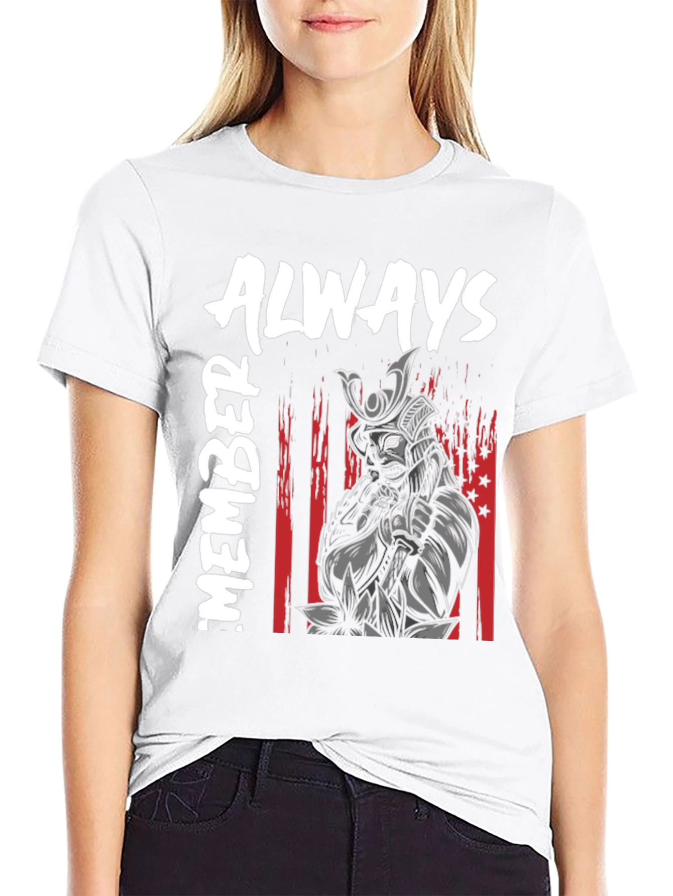 Always Remember Samurai Graphic Tee - Black