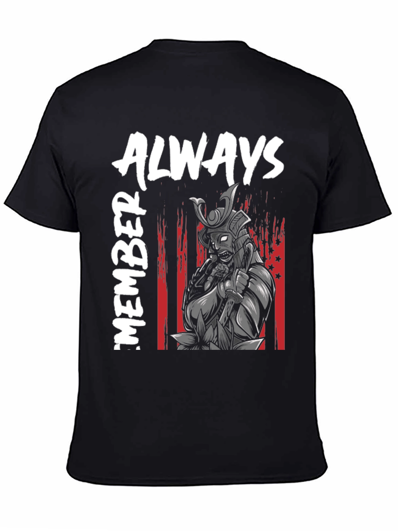 Always Remember Samurai Graphic Tee - Black