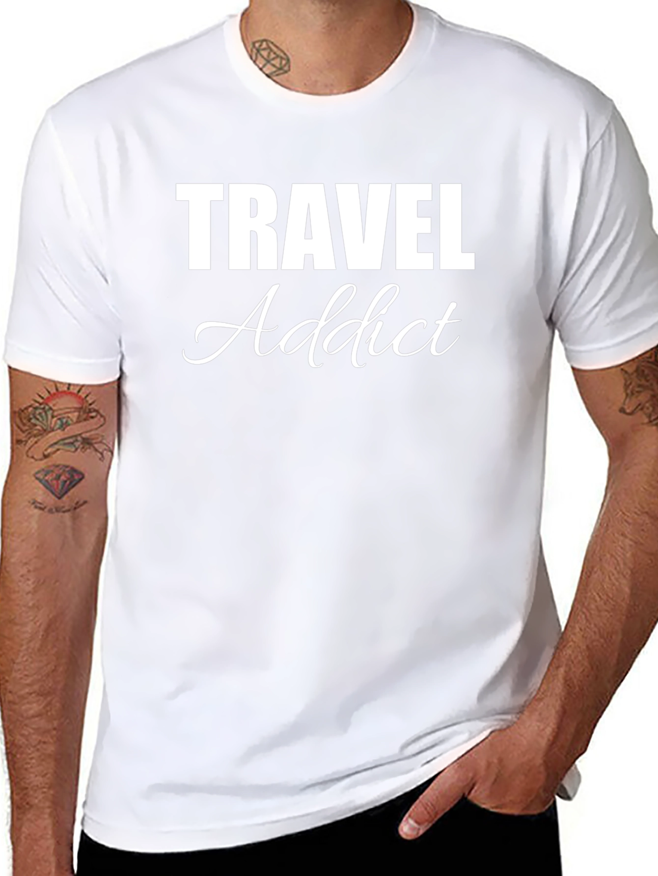 Travel Addict Graphic Tee - Stylish Adventure Shirt