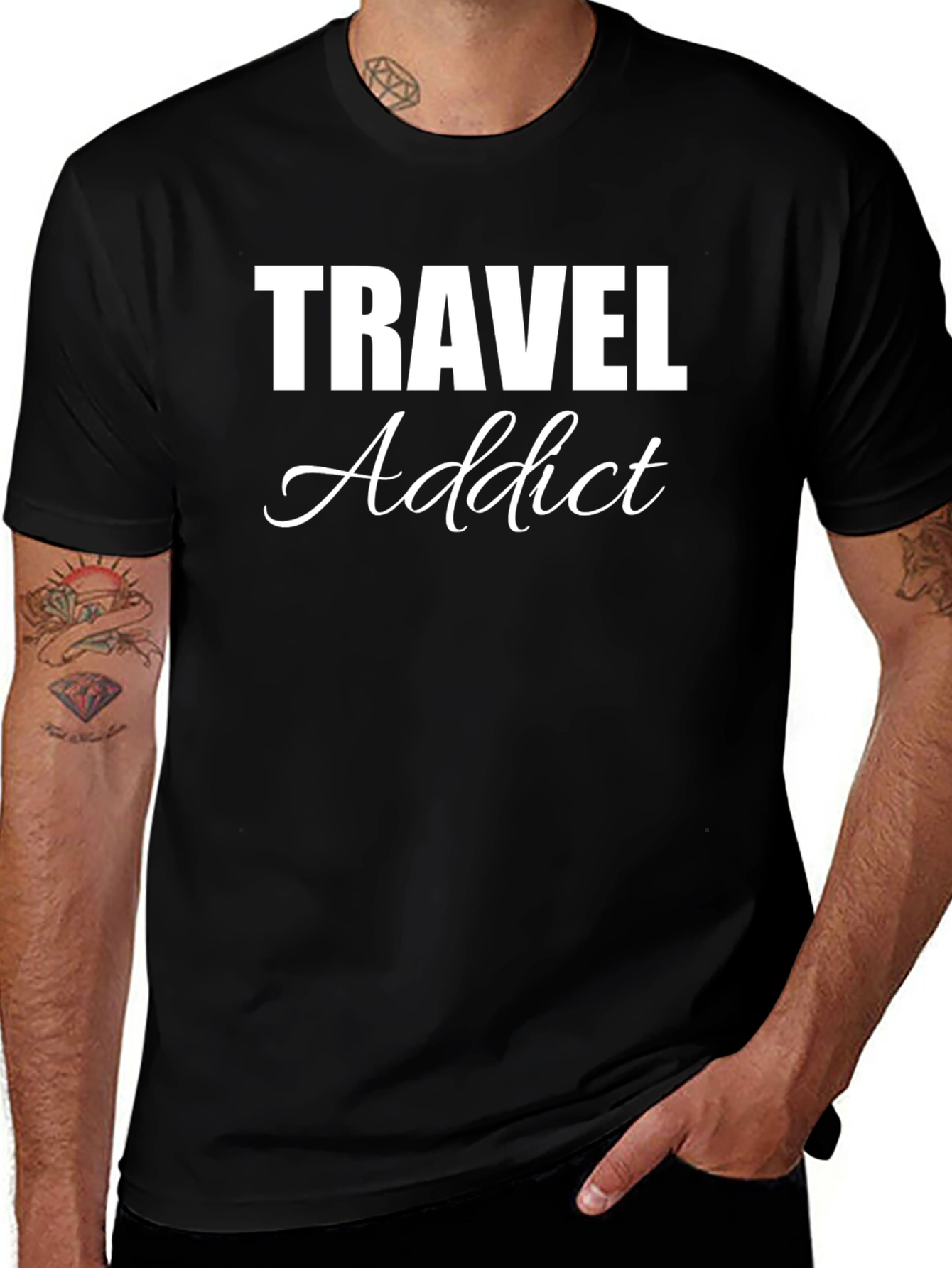Travel Addict Graphic Tee - Stylish Adventure Shirt