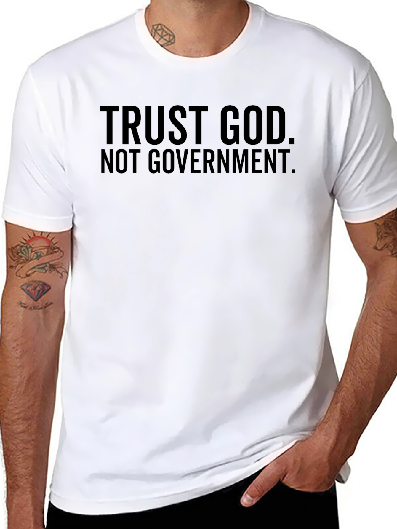 Trust God Not Government Black T-Shirt