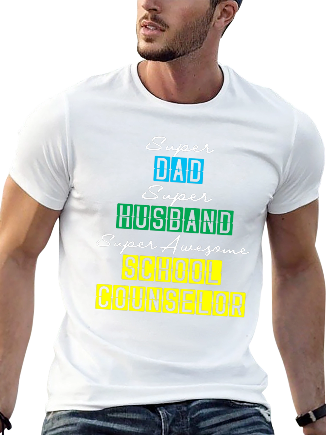 Super Dad Husband School Counselor T-Shirt