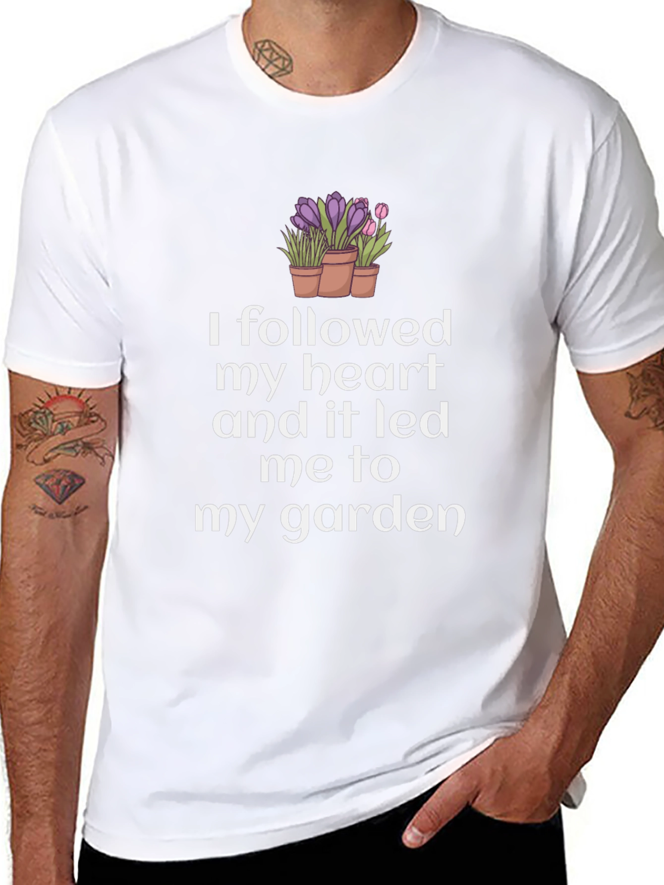 Follow Your Heart Garden T-Shirt - Black