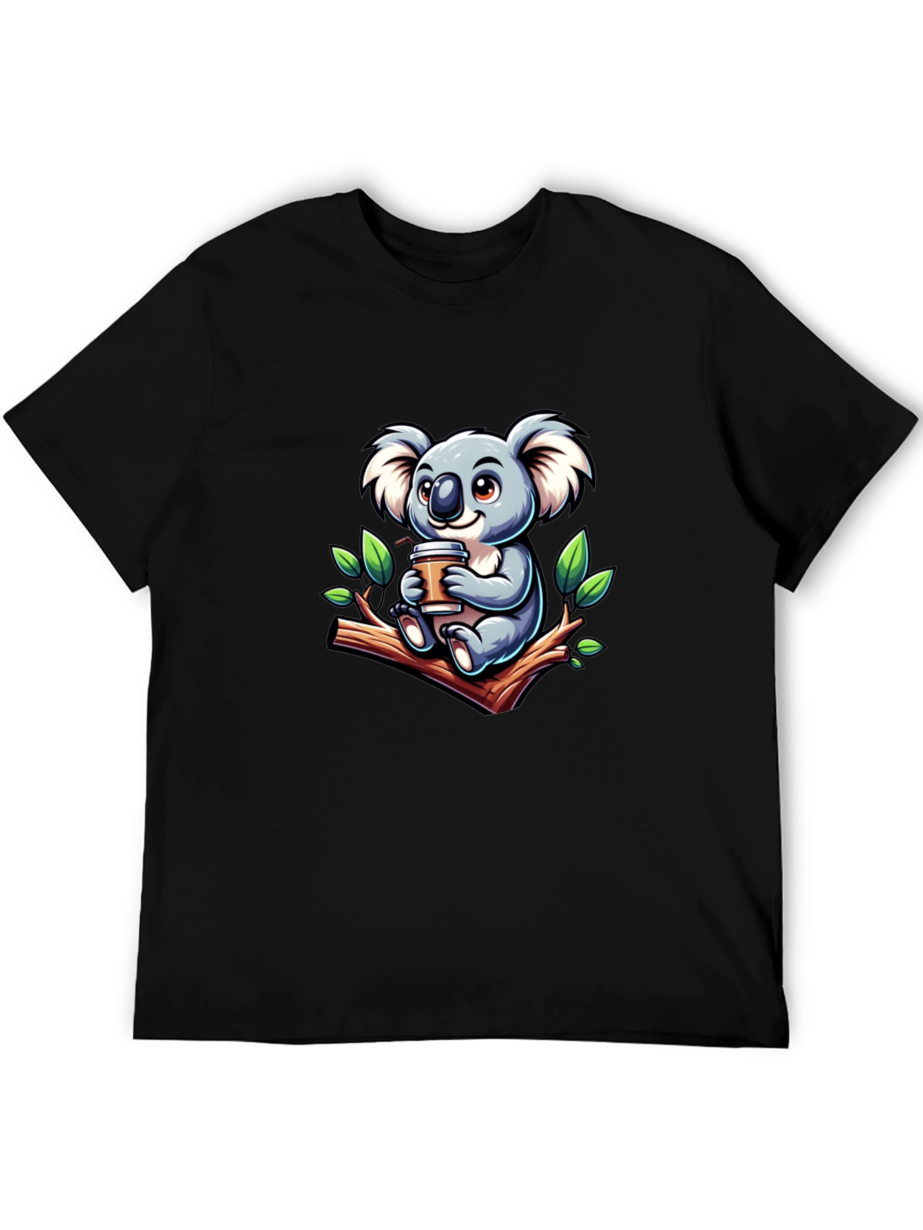 Koala Coffee T-Shirt - Cute Cartoon Design