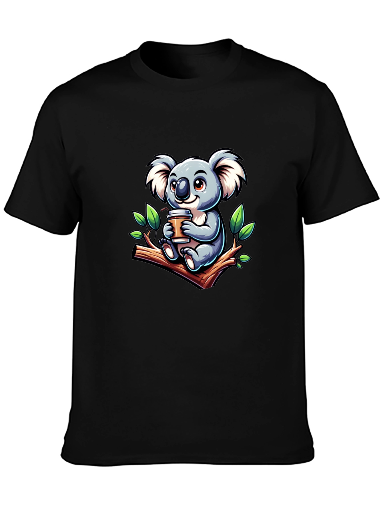 Koala Coffee T-Shirt - Cute Cartoon Design