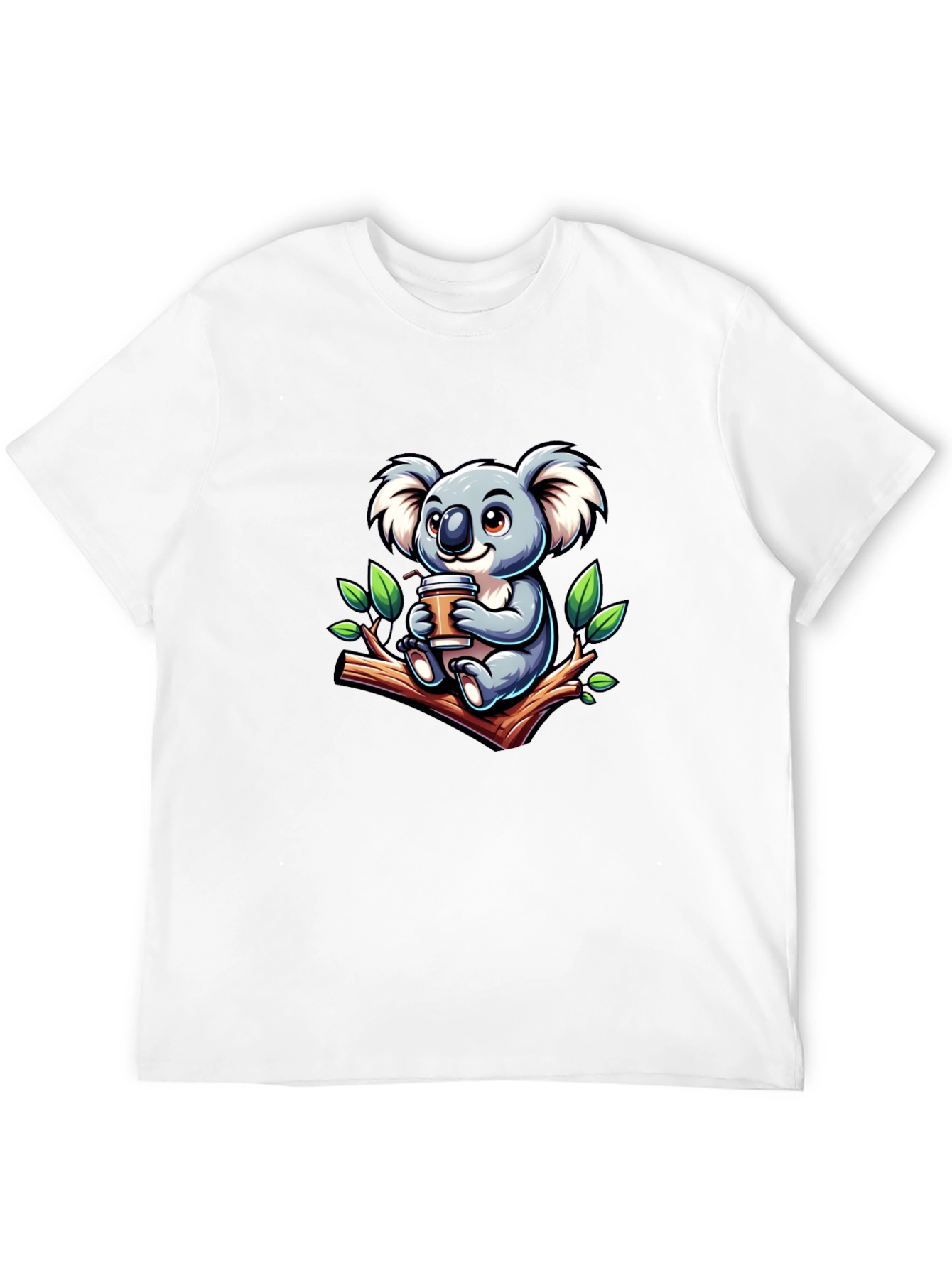 Koala Coffee T-Shirt - Cute Cartoon Design