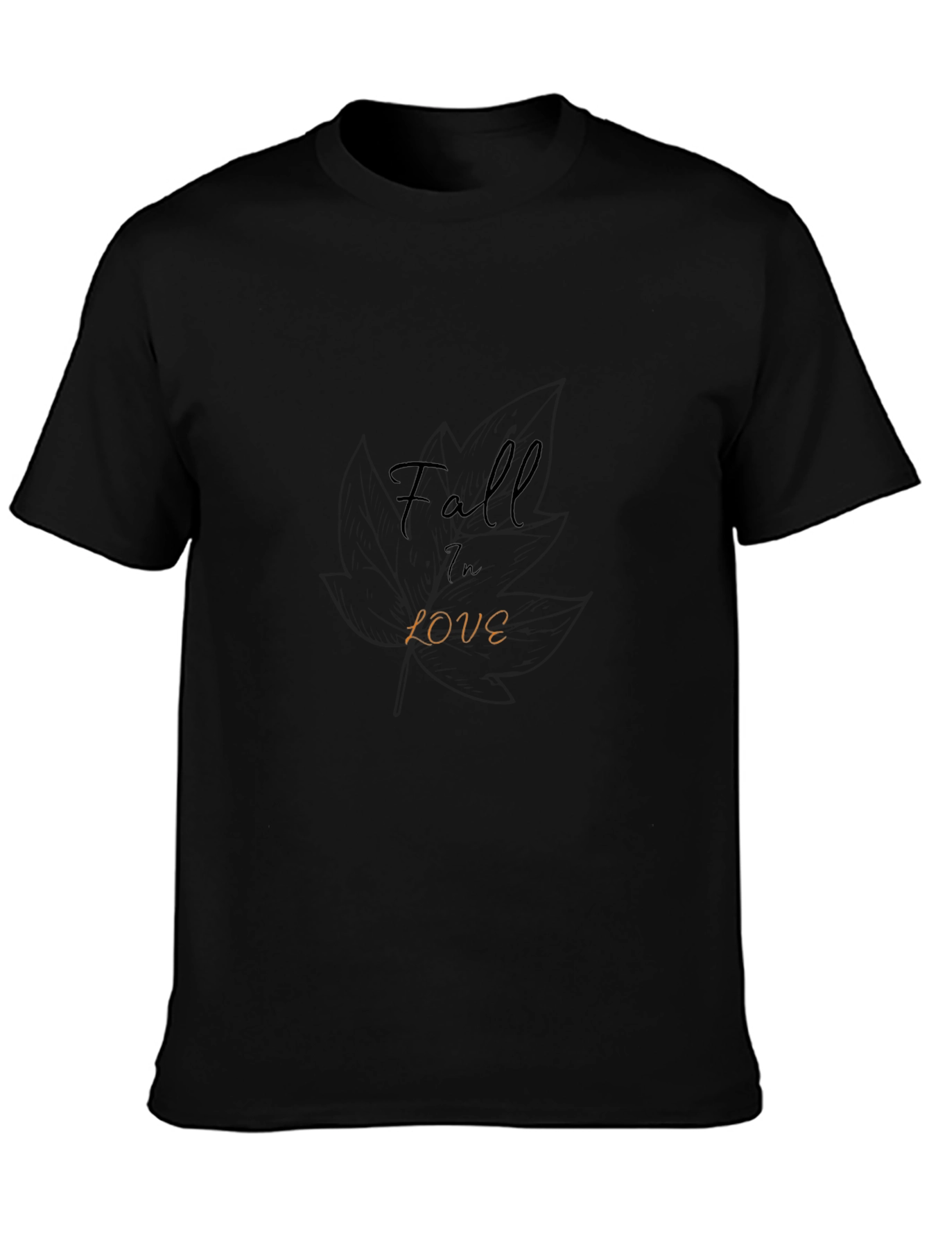 Fall in Love Black T-Shirt