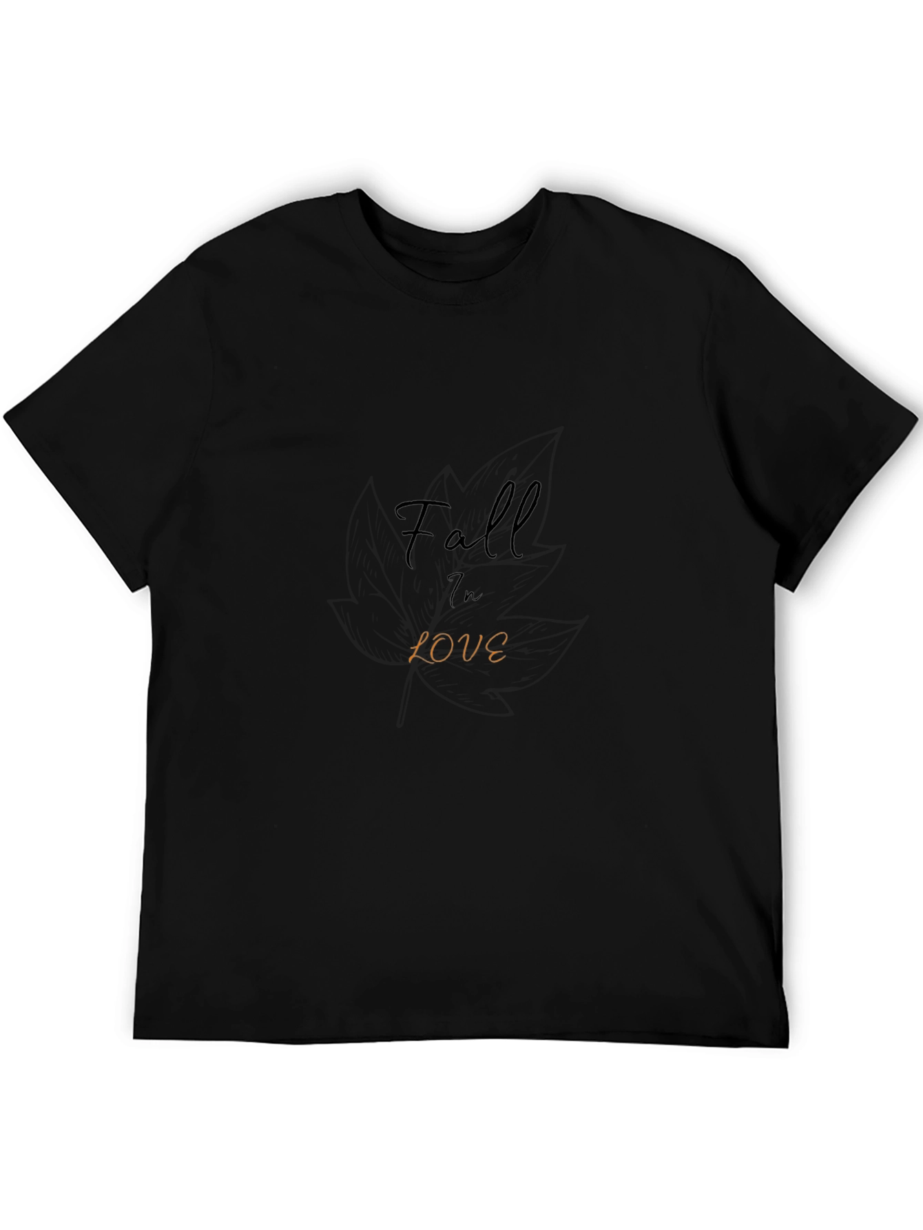 Fall in Love Black T-Shirt