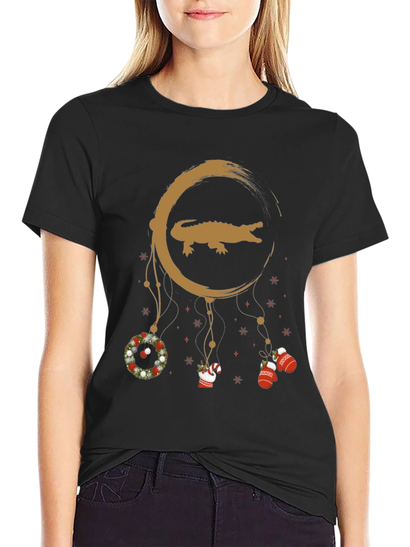 Festive Alligator Dreamcatcher T-Shirt