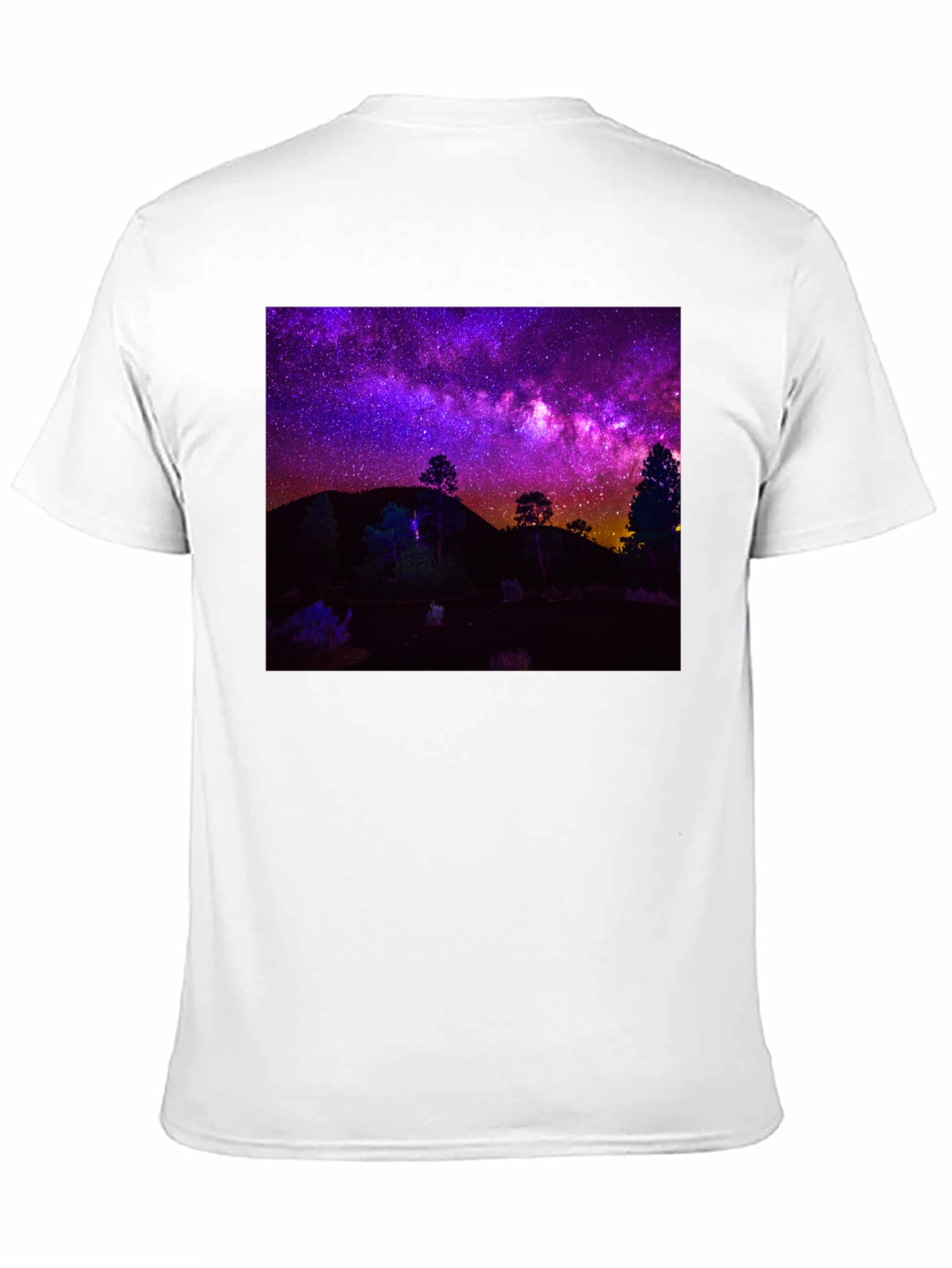 Night Sky Graphic Tee - Black Cotton