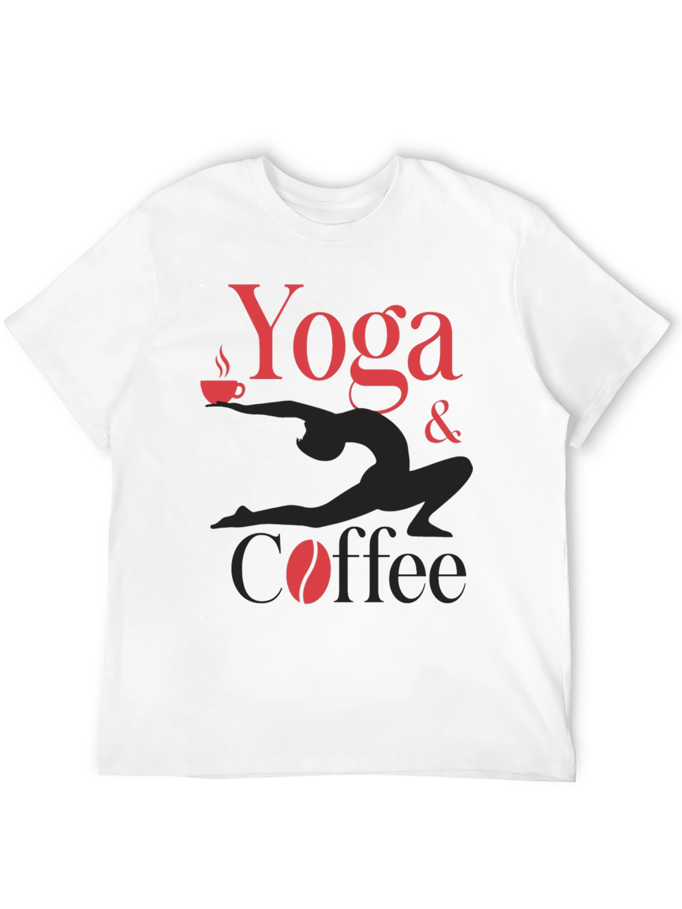Yoga & Coffee Graphic Tee - Black T-Shirt