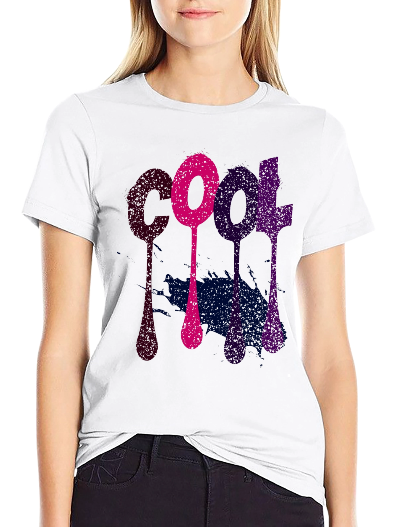 Cool Graphic Tee - Mens Black Cotton T-Shirt